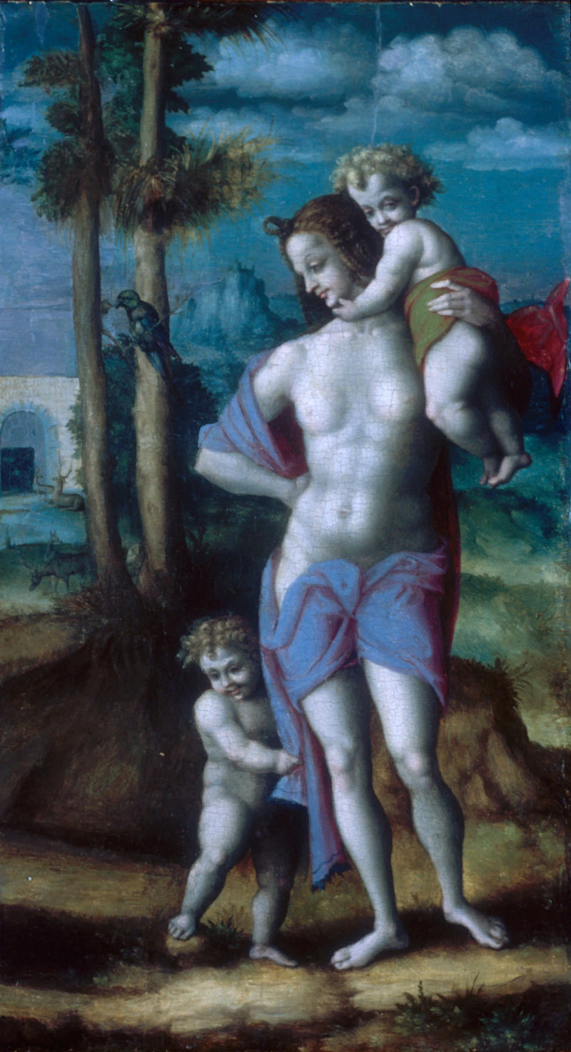 Ève avec Caïn et Abel - Bachiacca (Francesco d'Ubertino Verdi)