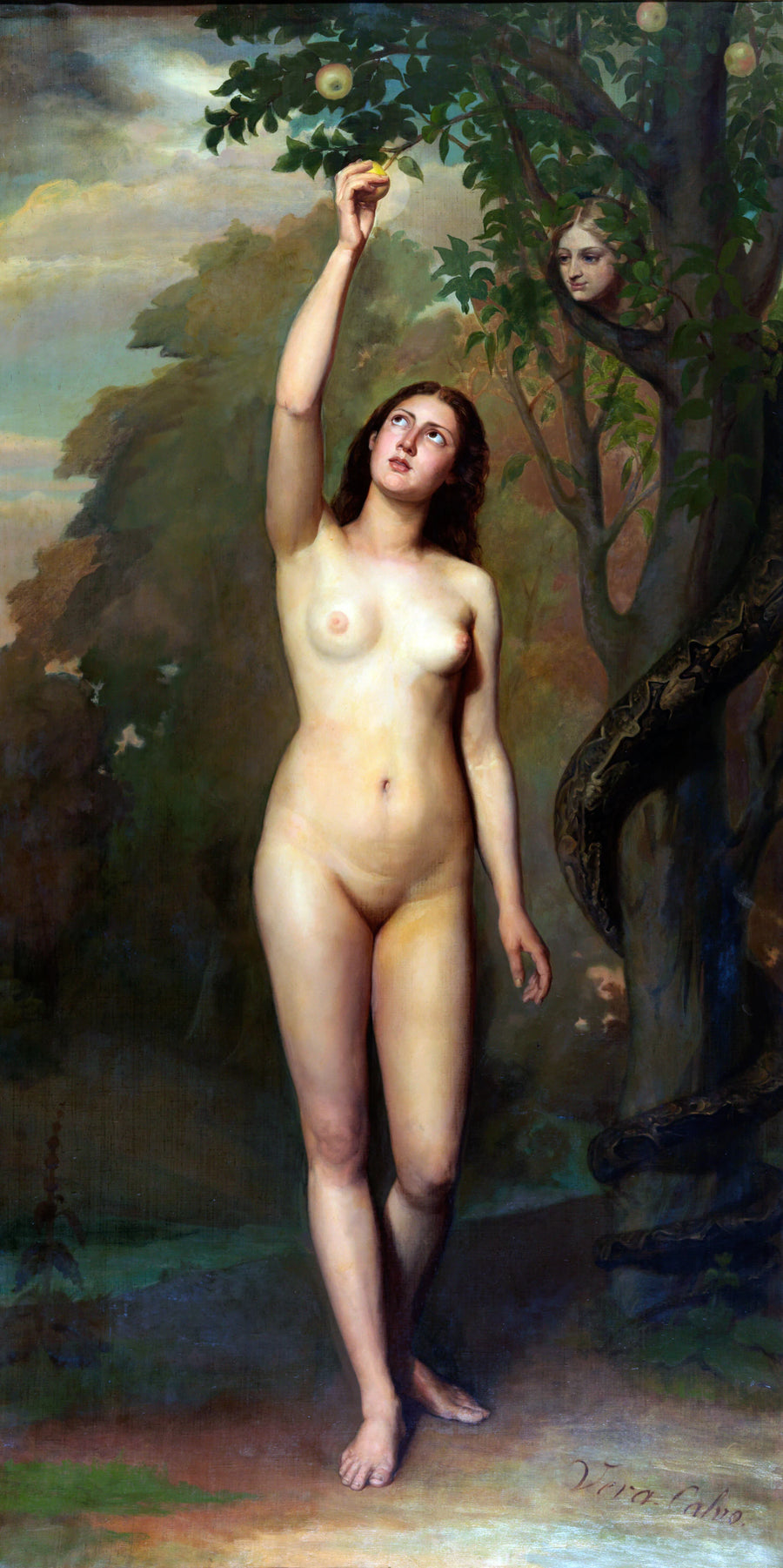 Eve cueillant la pomme - Juan Antonio Vera Calvo