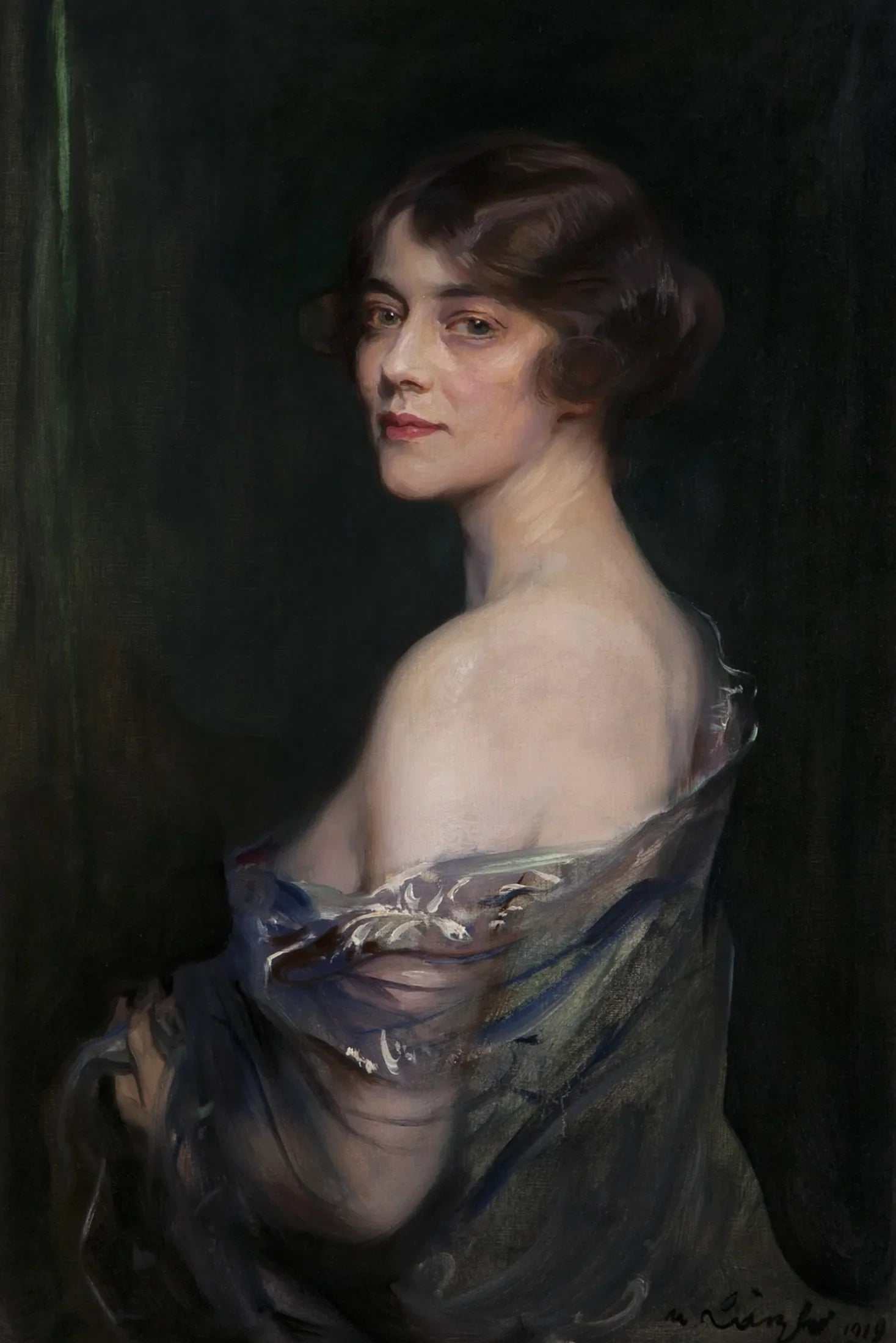 Evelyn, marquise de Downshire - Philip de László image 1 reproduction de peinture à l’huile