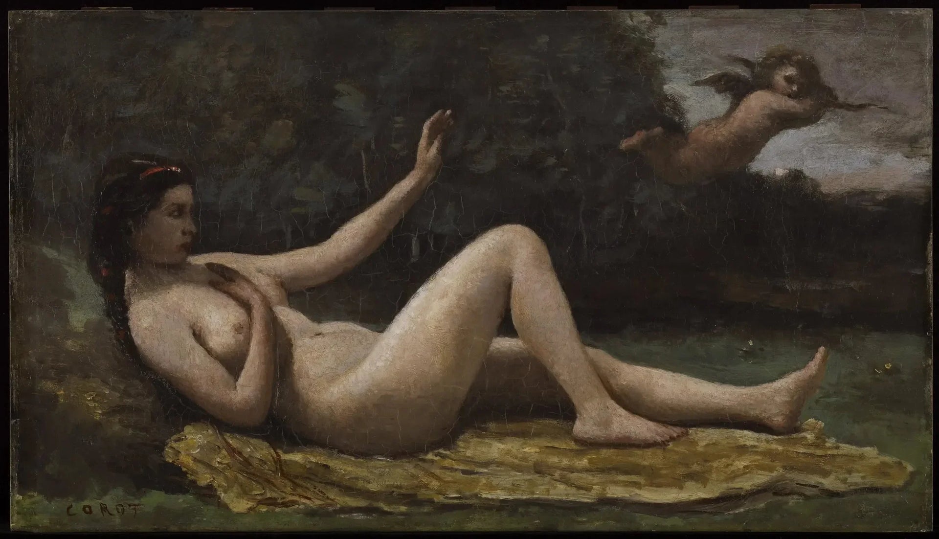 Évocation de l'amour - Jean-Baptiste Camille Corot image 1 reproduction réalisée par Alpha Reproduction