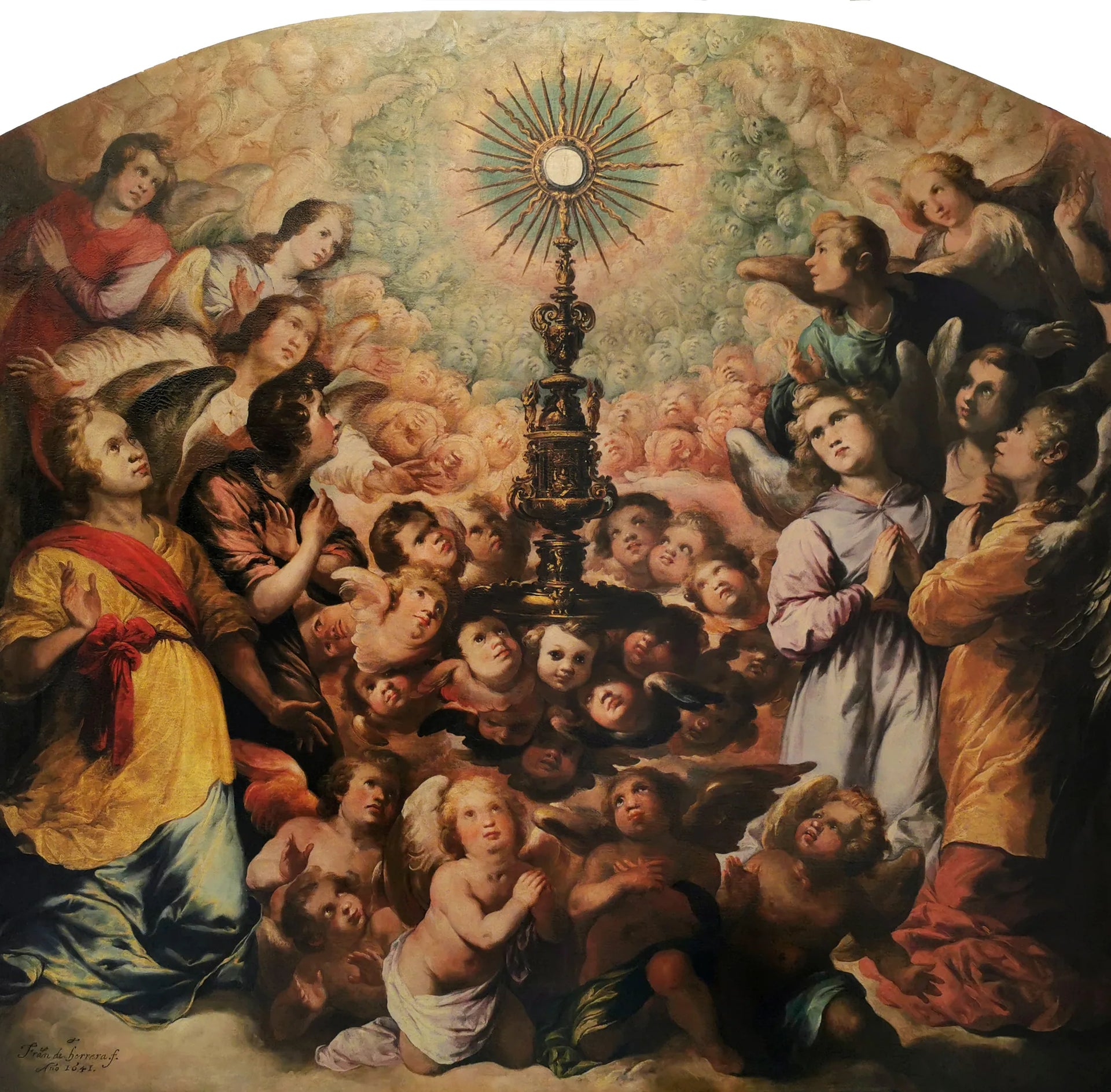 Exaltation de l'Eucharistie - Francisco de Herrera le Vieux image 1 reproduction de peinture à l’huile