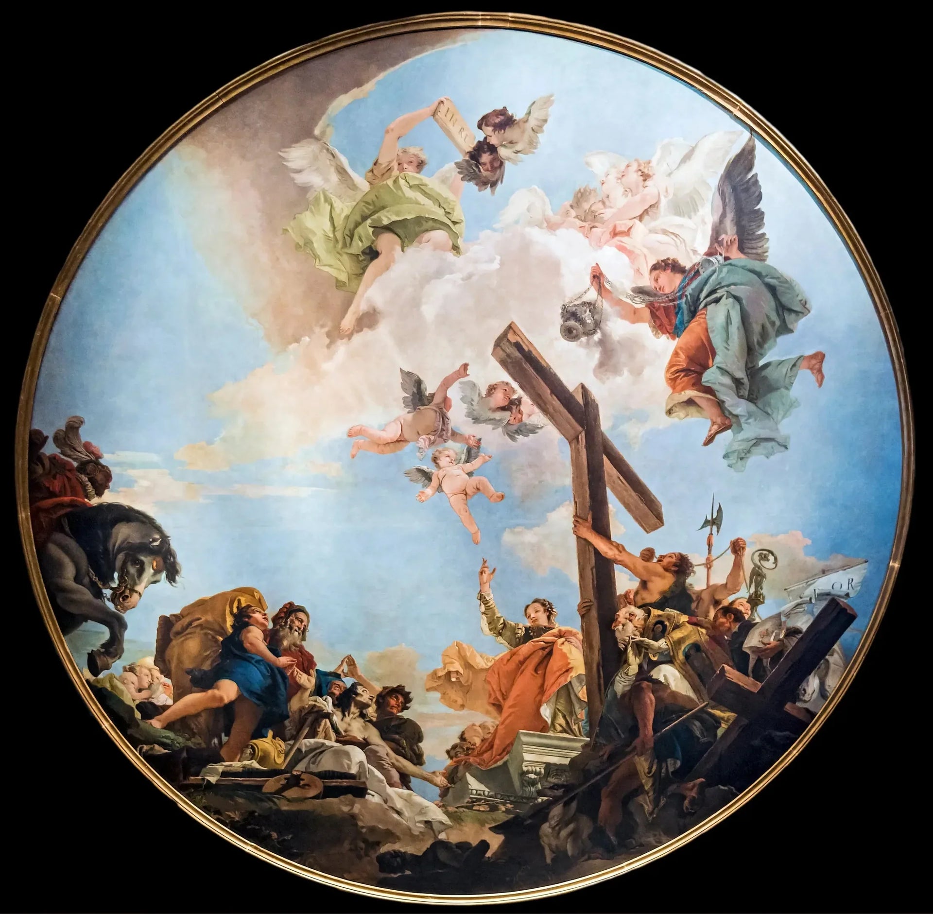 Exaltation de la Croix (Tiepolo) - Giovanni Battista Tiepolo image 1 tableau peint à l’huile sur toile