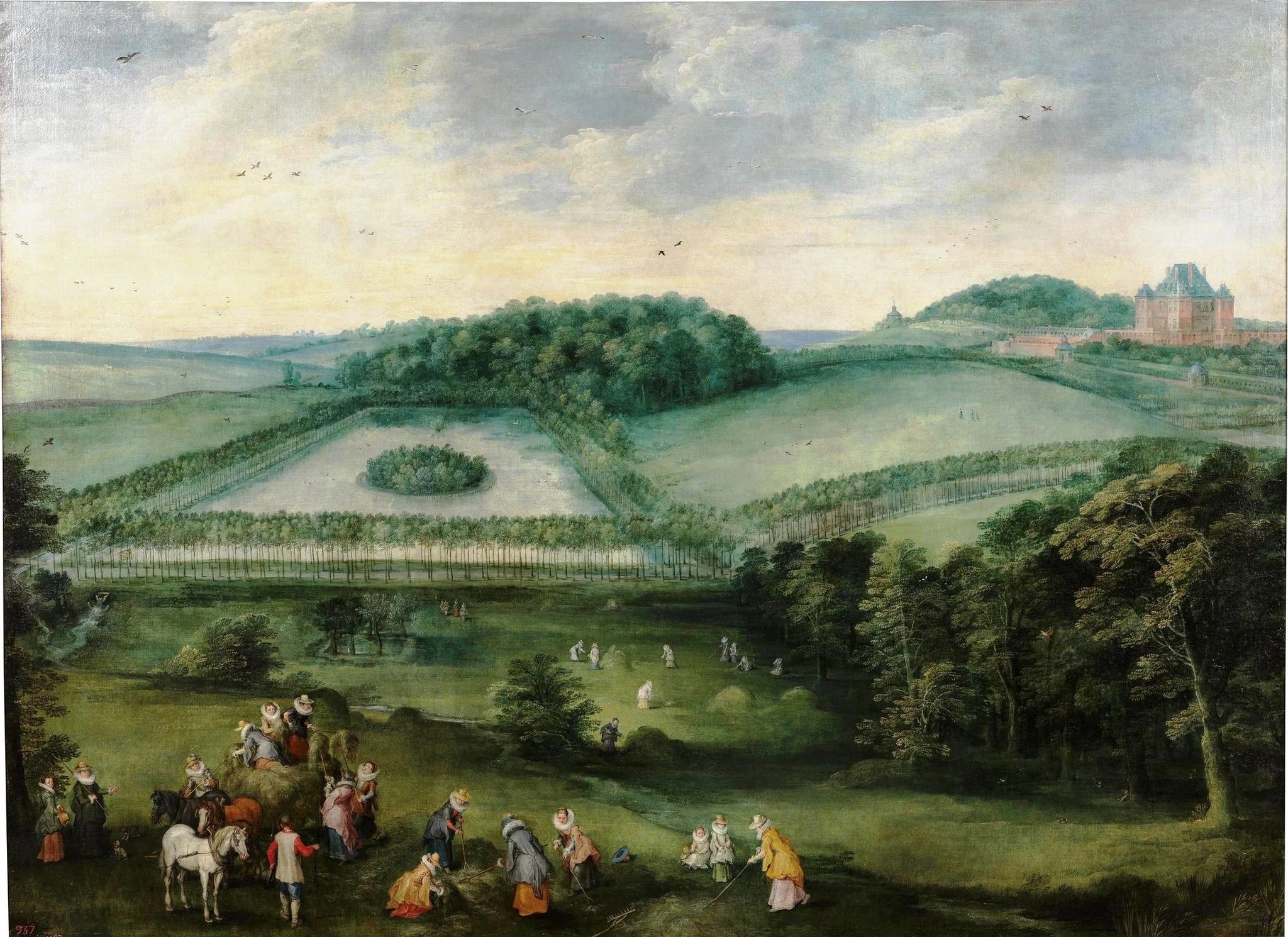 Excursion à la campagne de l'infante Isabelle-Claire-Eugénie - Jan Brueghel l'Ancien image 1 copie peinte à la main à l’huile