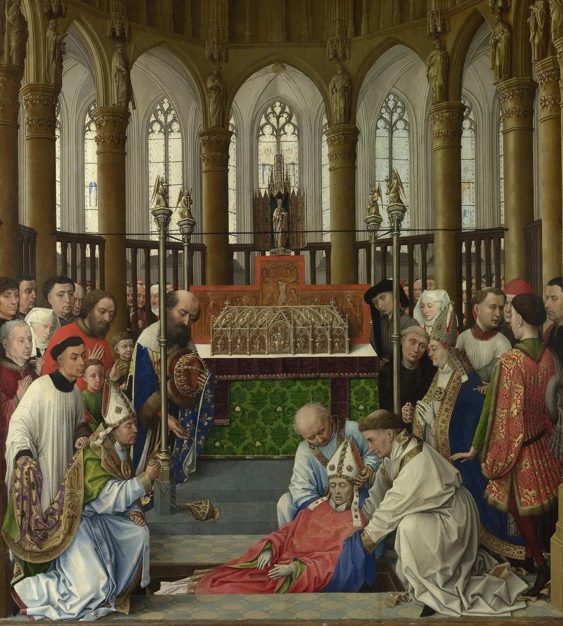 Exhumation de saint Hubert - Rogier van der Weyden image 1 reproduction de peinture à l’huile