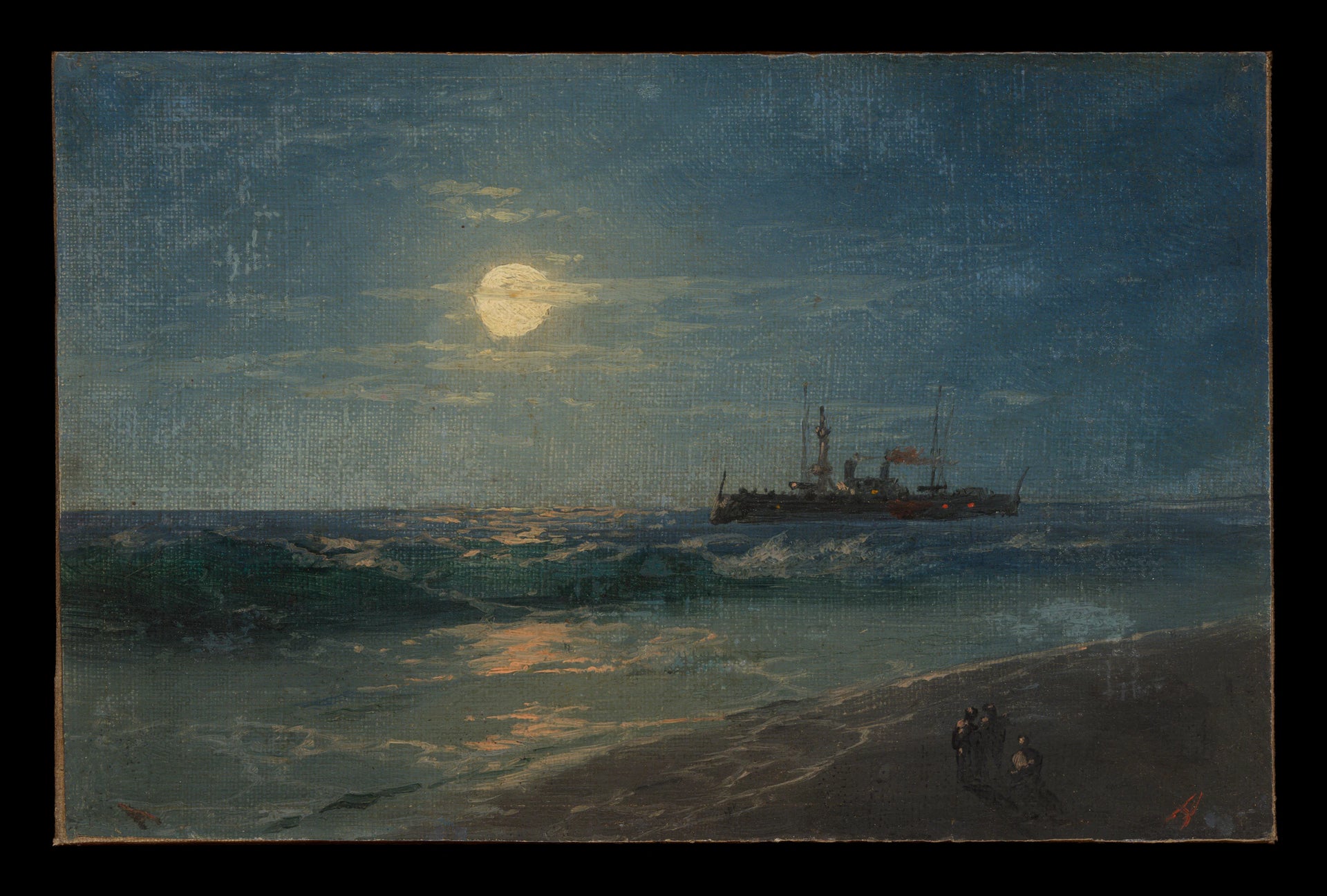 Expédier au clair de lune - Ivan Konstantinovich Aivazovsky (Hovhannes Aivazian)
