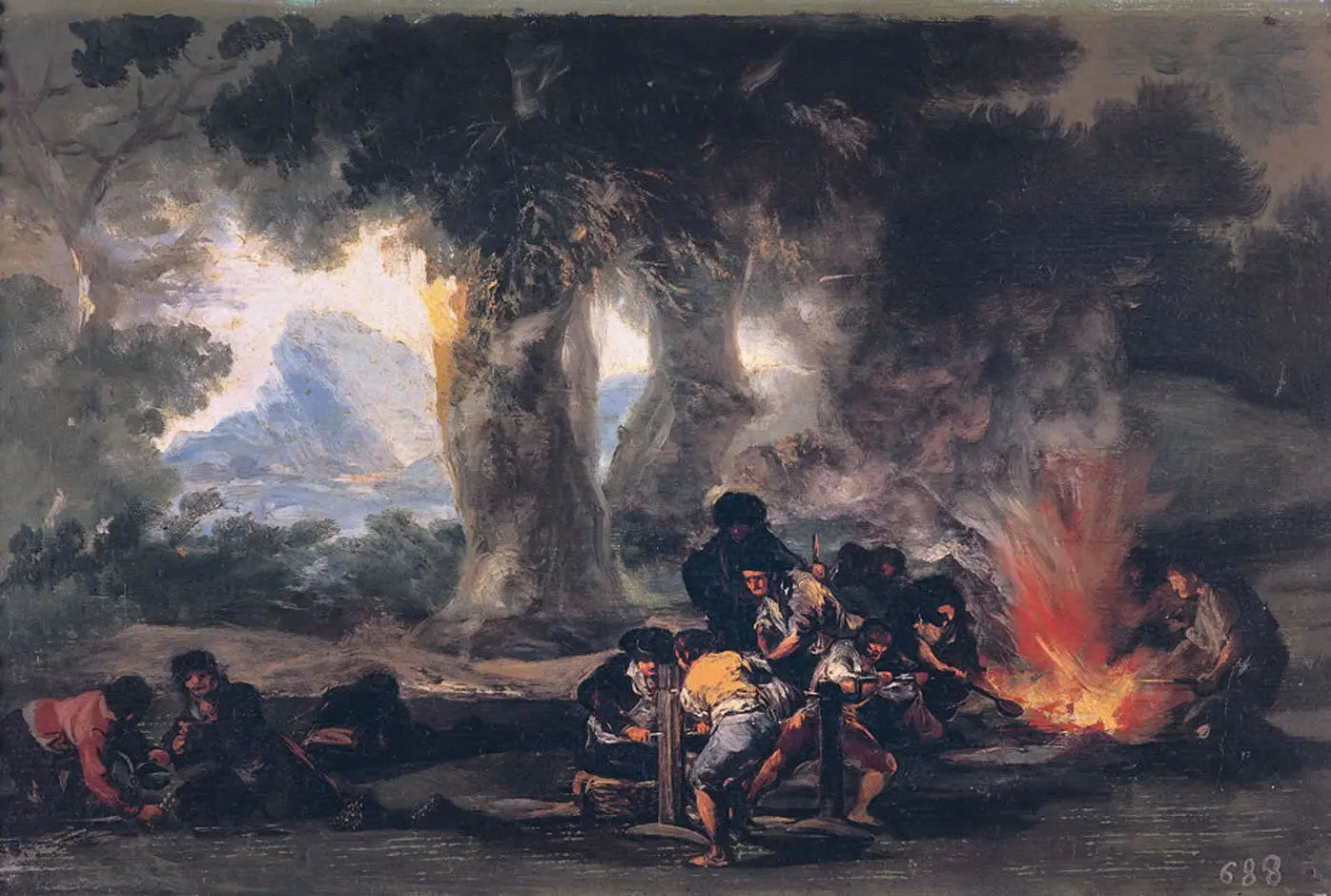 Fabrication de balles dans la Sierra de Tardienta - Francisco de Goya image 1 reproduction artisanale de tableau