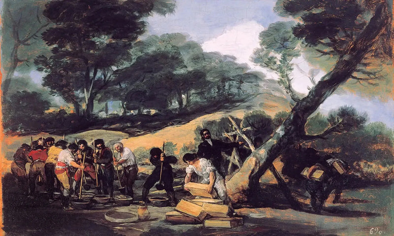 Fabrication de la poudre dans la Sierra de Tardienta - Francisco de Goya