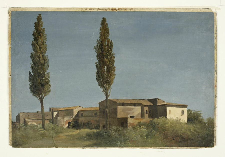 Fabriques à la villa Farnèse : les deux peupliers - Pierre de Valenciennes