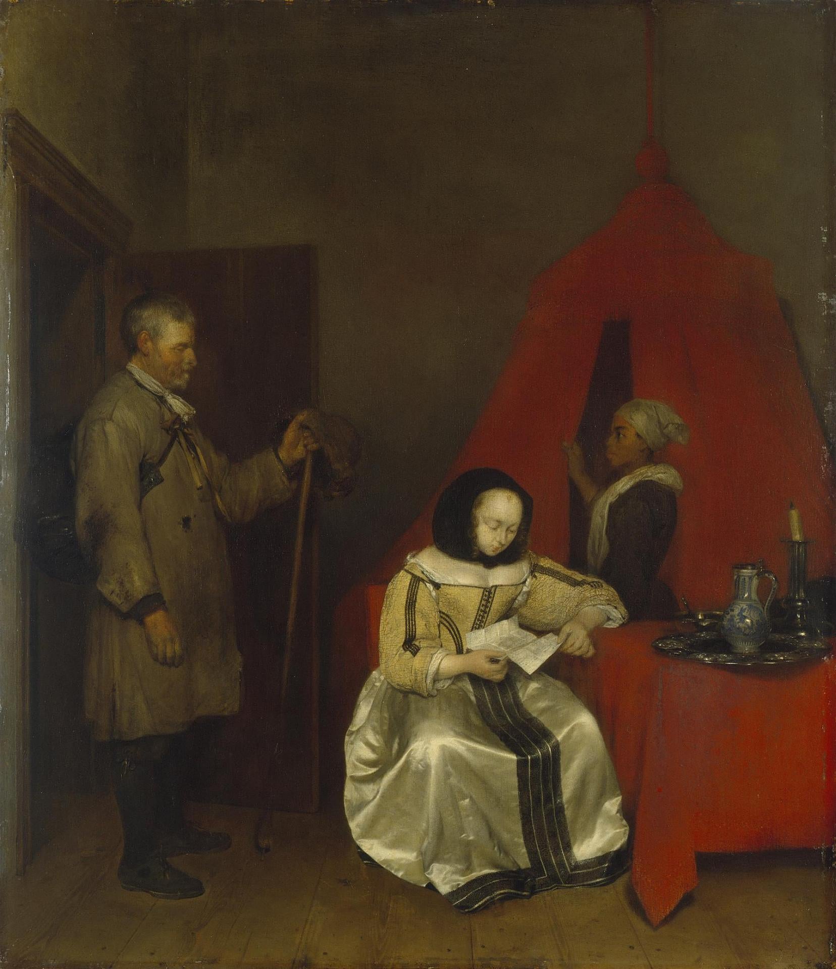 facteur rural - Gerard ter Borch image 1 copie de tableau peinte à la main
