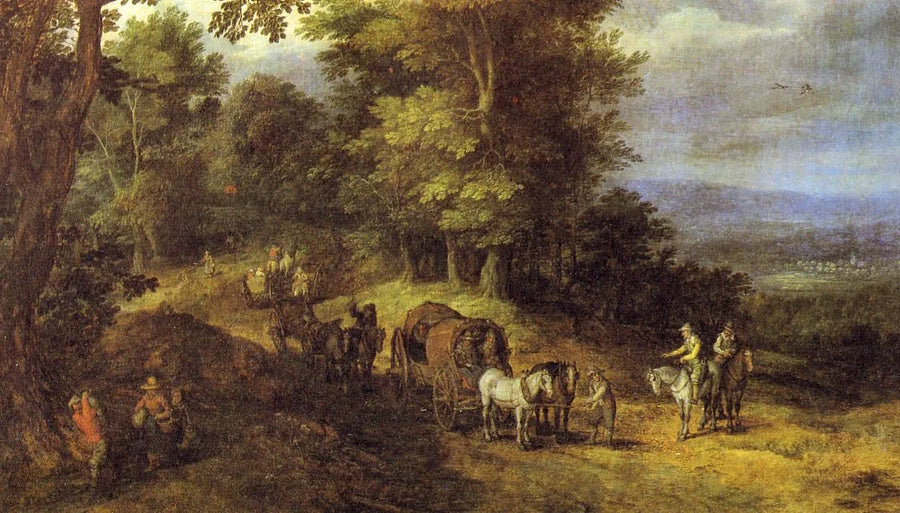 Fahrweg, waldige Hohe - Jan Brueghel l’Ancien