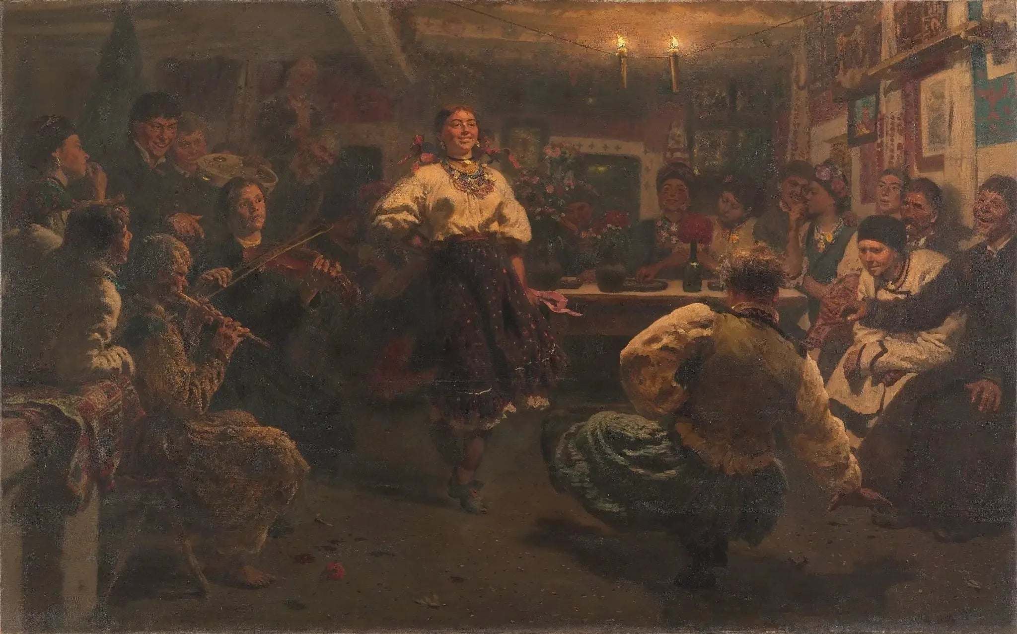 Faire la fête - Ilya Repin image 1 reproduction artisanale de tableau