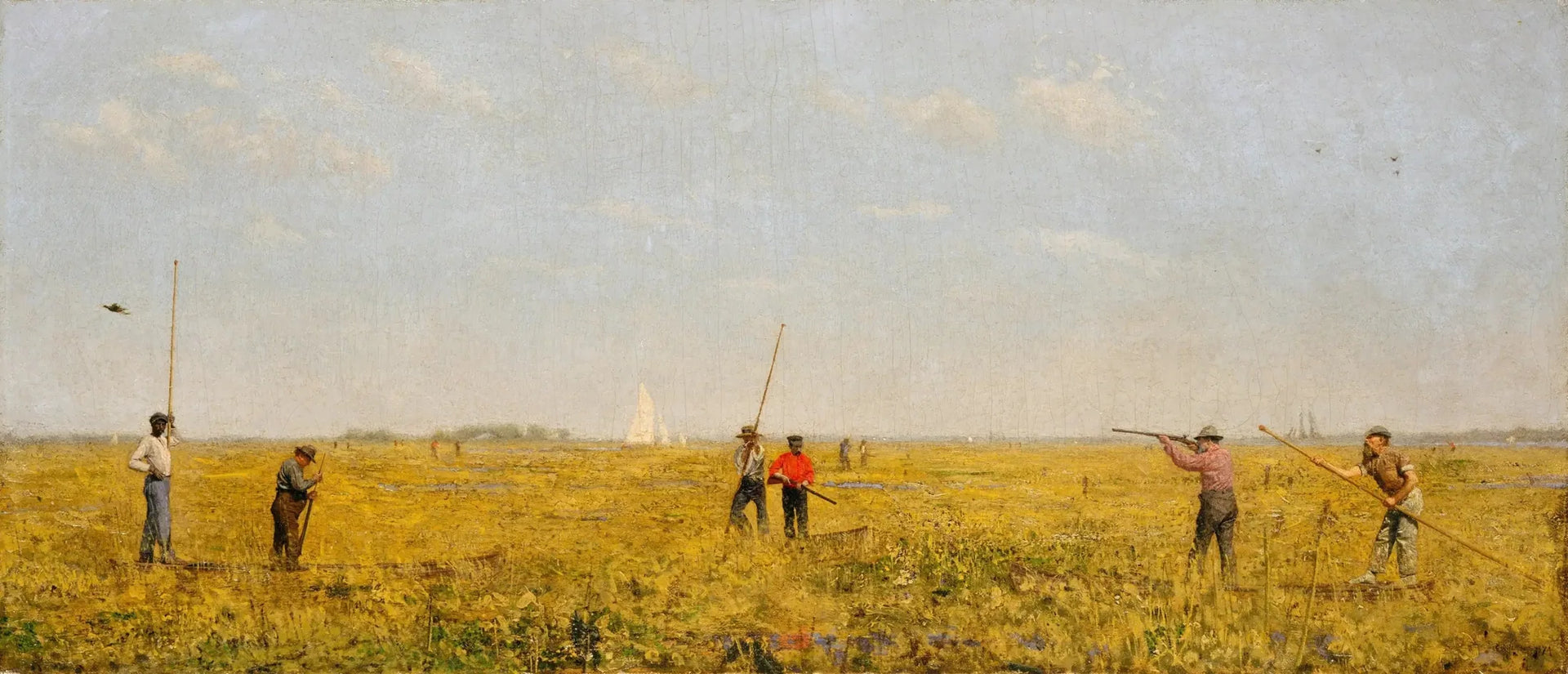 Faire pression pour le rail - Thomas Eakins image 1 reproduction artisanale de tableau