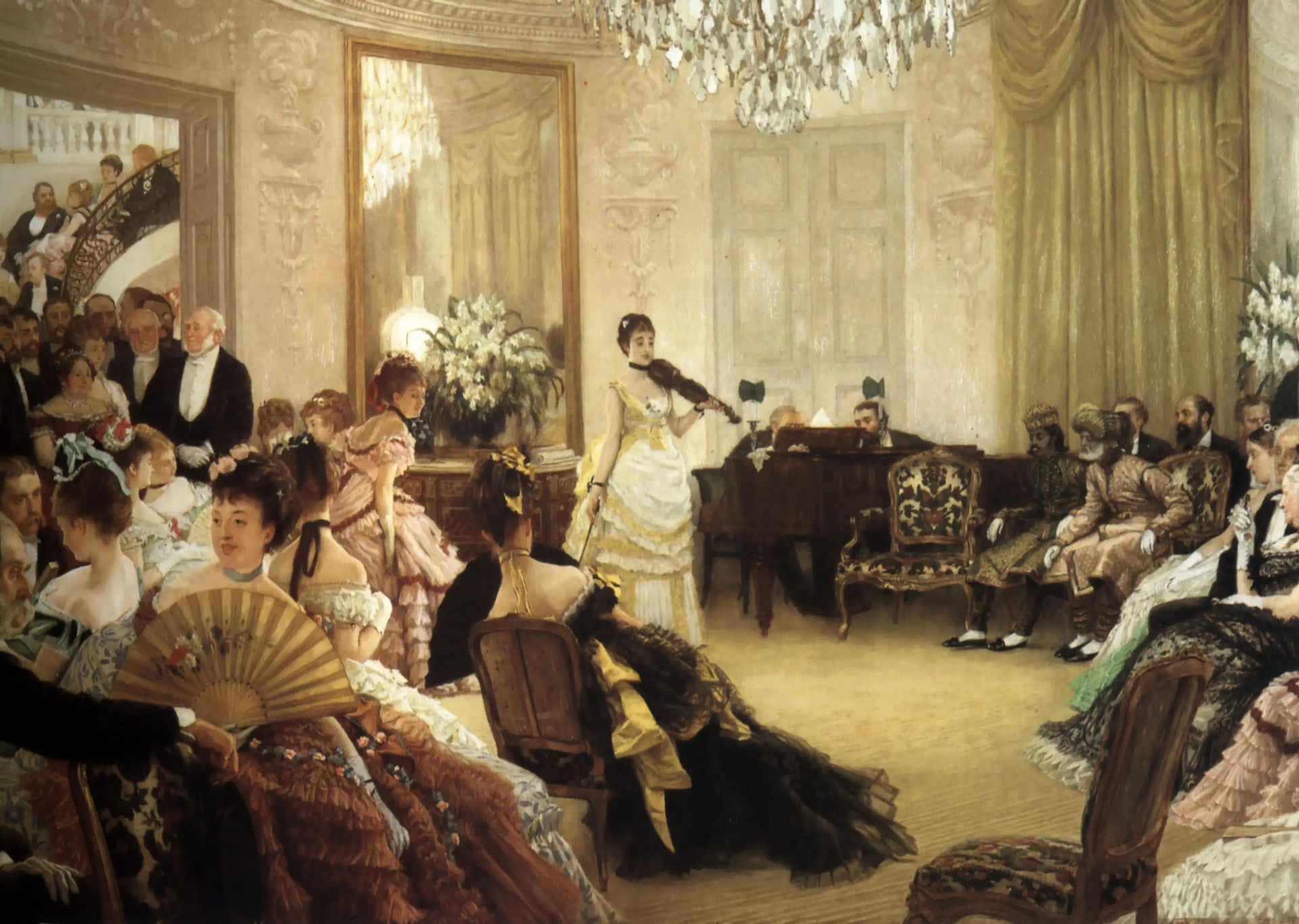 Faire taire! - James Tissot image 1 copie de tableau peinte à la main