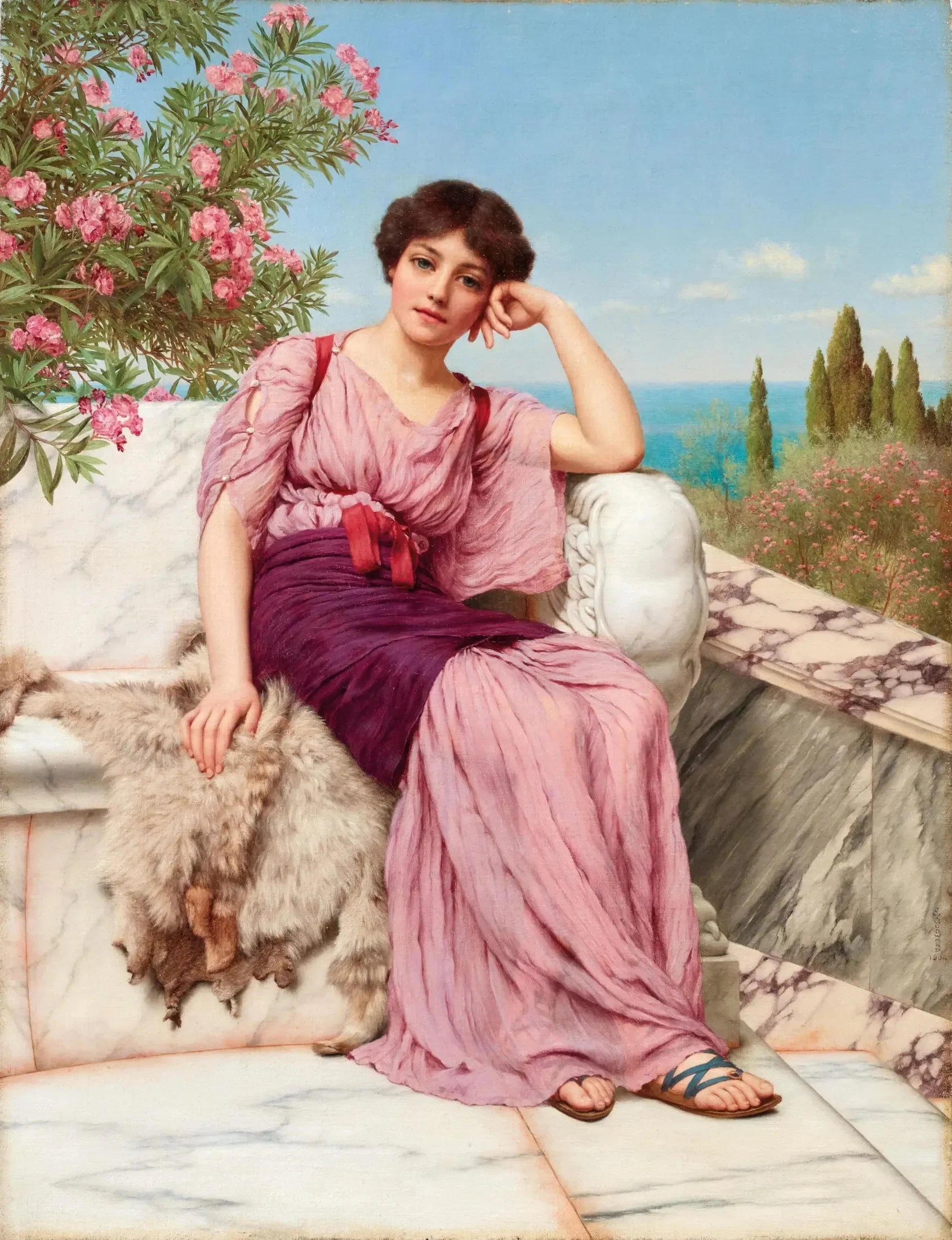 Fais de beaux rêves - John William Godward image 1 copie de tableau peinte à la main