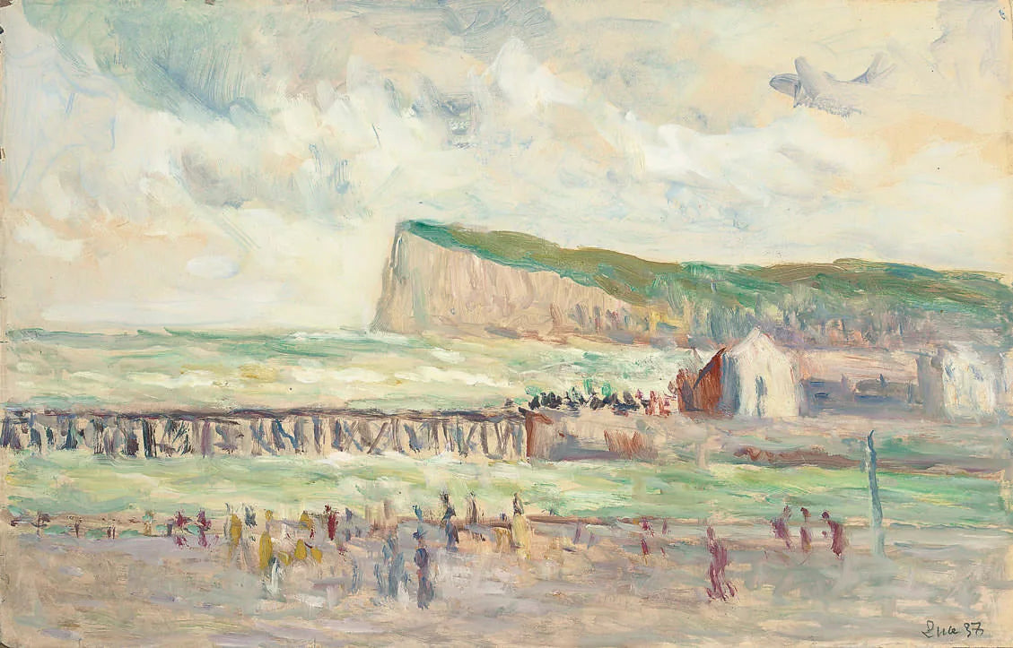 Falaise de mer près du Tréport - Maximilien Luce image 1 copie peinte à la main à l’huile