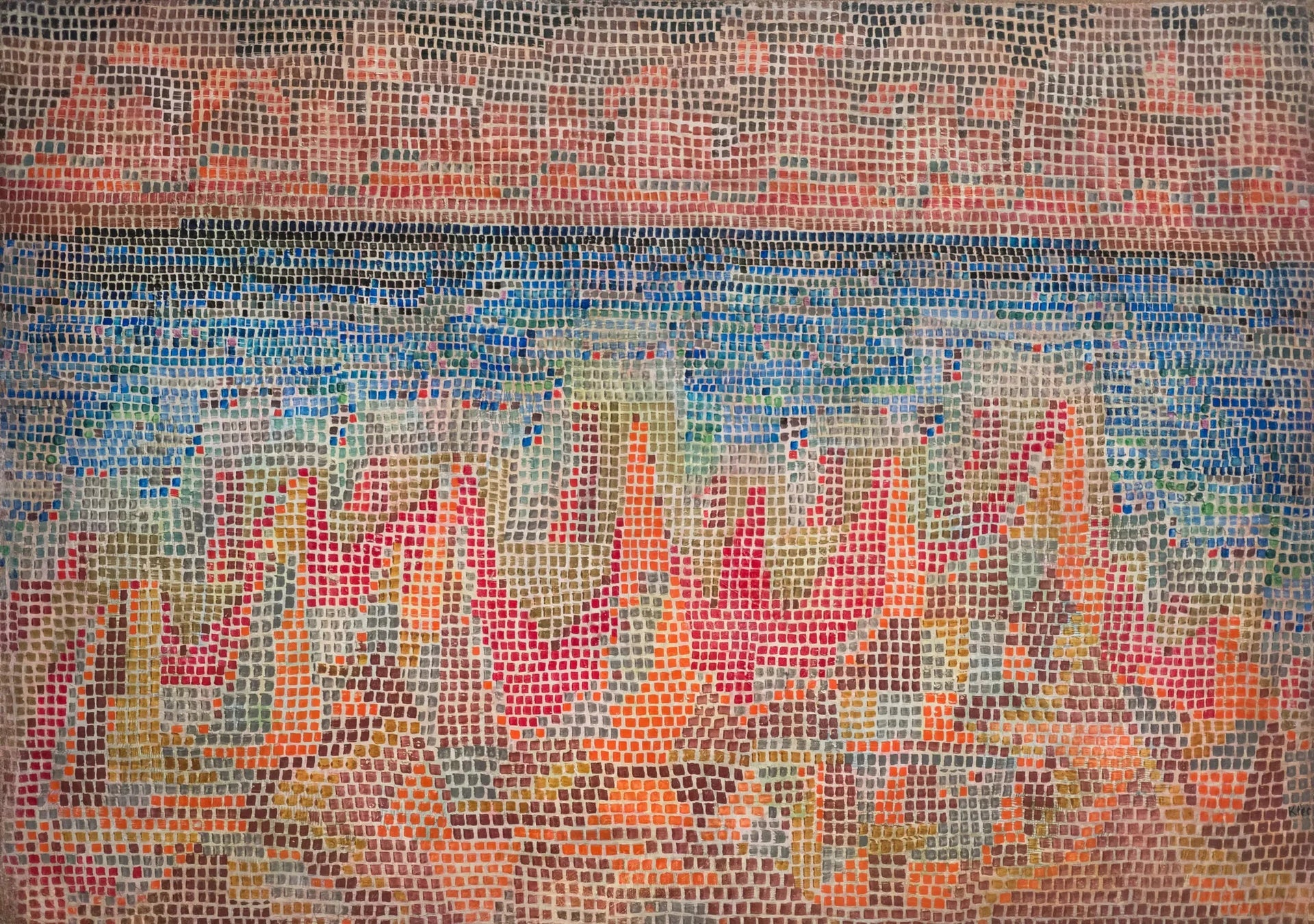 Falaises au bord de la mer - Paul Klee image 1 reproduction de peinture à l’huile