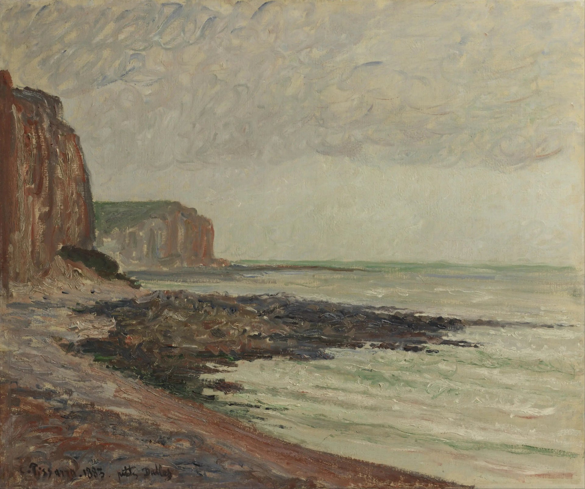 Falaises aux Petites-Dalles - Camille Pissarro image 1 copie peinte à la main à l’huile