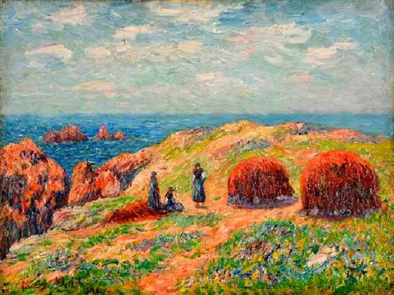 Falaises d'Ouessant - Henry Moret image 1 copie de tableau peinte à la main