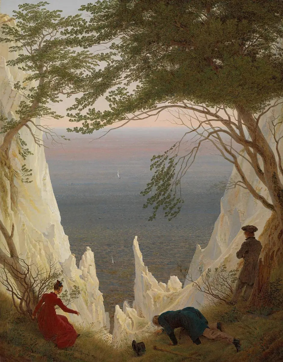 Falaises de craie sur l'île de Rügen - Caspar David Friedrich image 1 copie de tableau peinte à la main