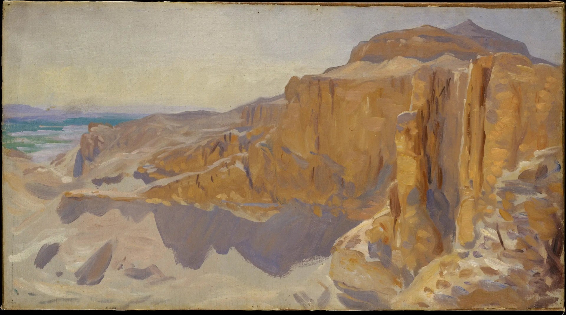 Falaises de Deir el-Bahri, Égypte - John Singer Sargent image 1 copie de tableau peinte à la main