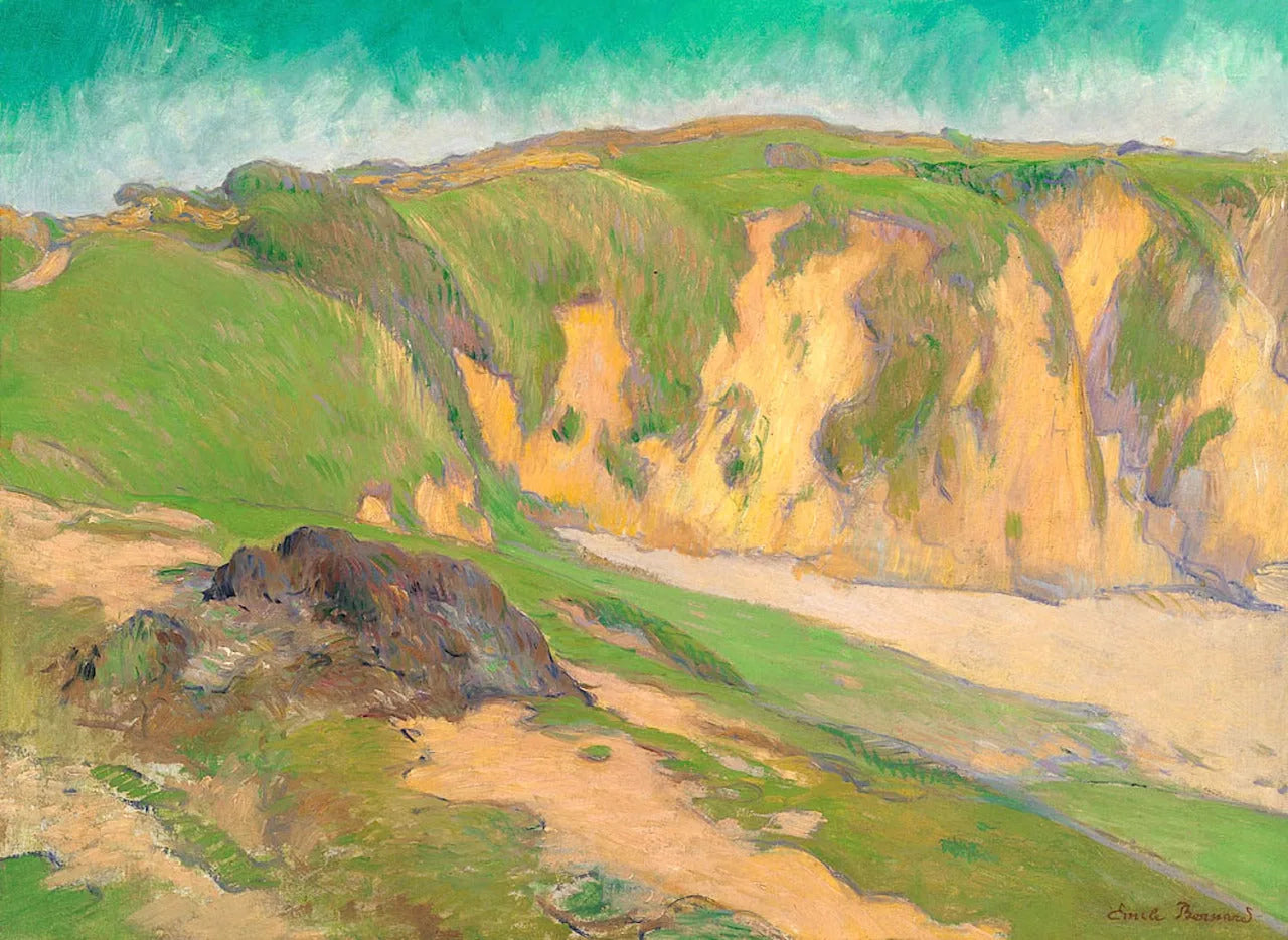 Falaises, Le Pouldu - Émile Bernard image 1 copie de tableau peinte à la main