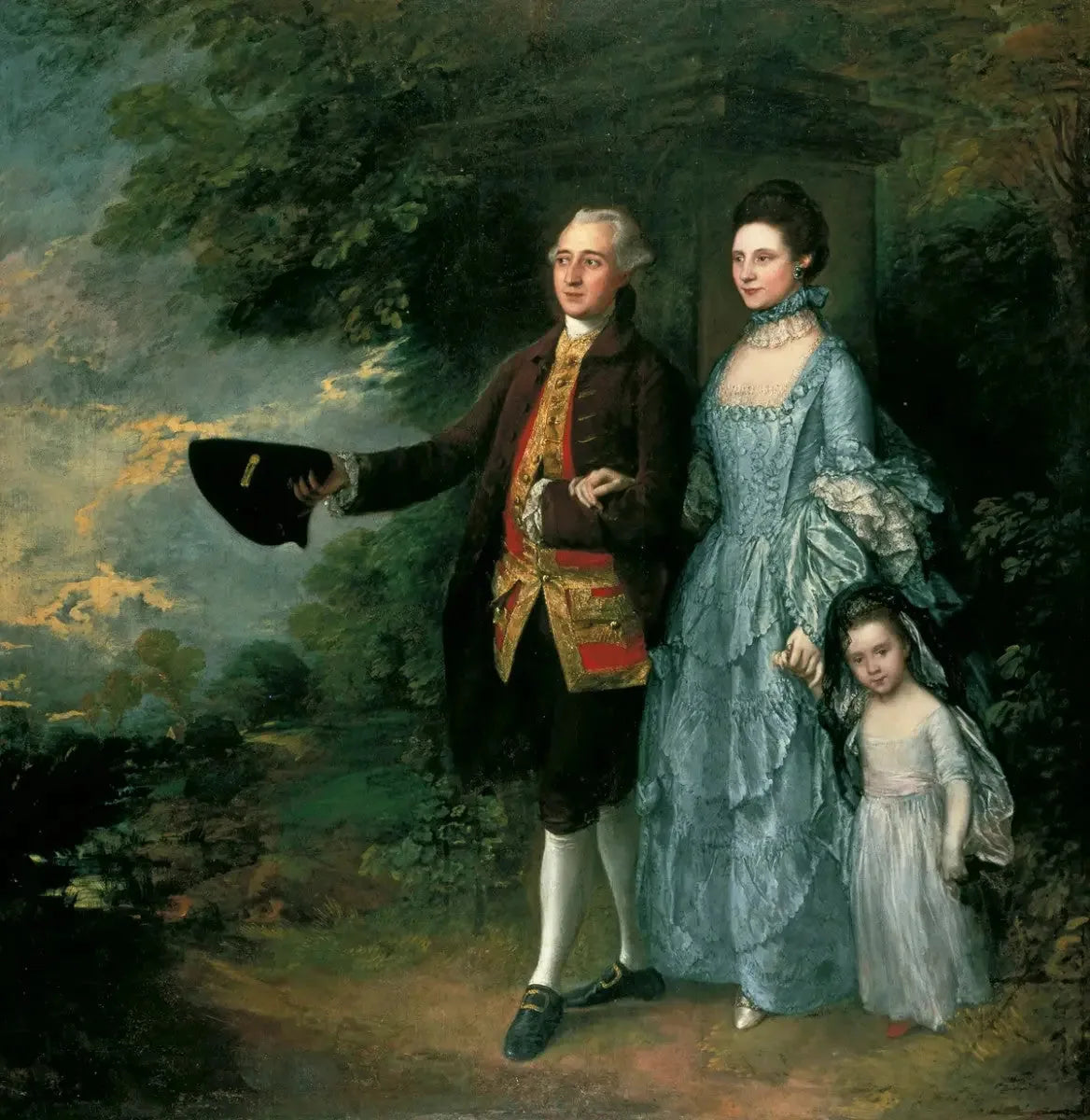 Famille Byam - Thomas Gainsborough image 1 reproduction artisanale de tableau