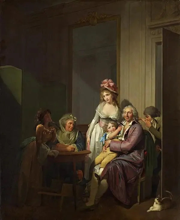 Famille dans un intérieur - Louis-Léopold Boilly image 1 copie peinte à la main à l’huile