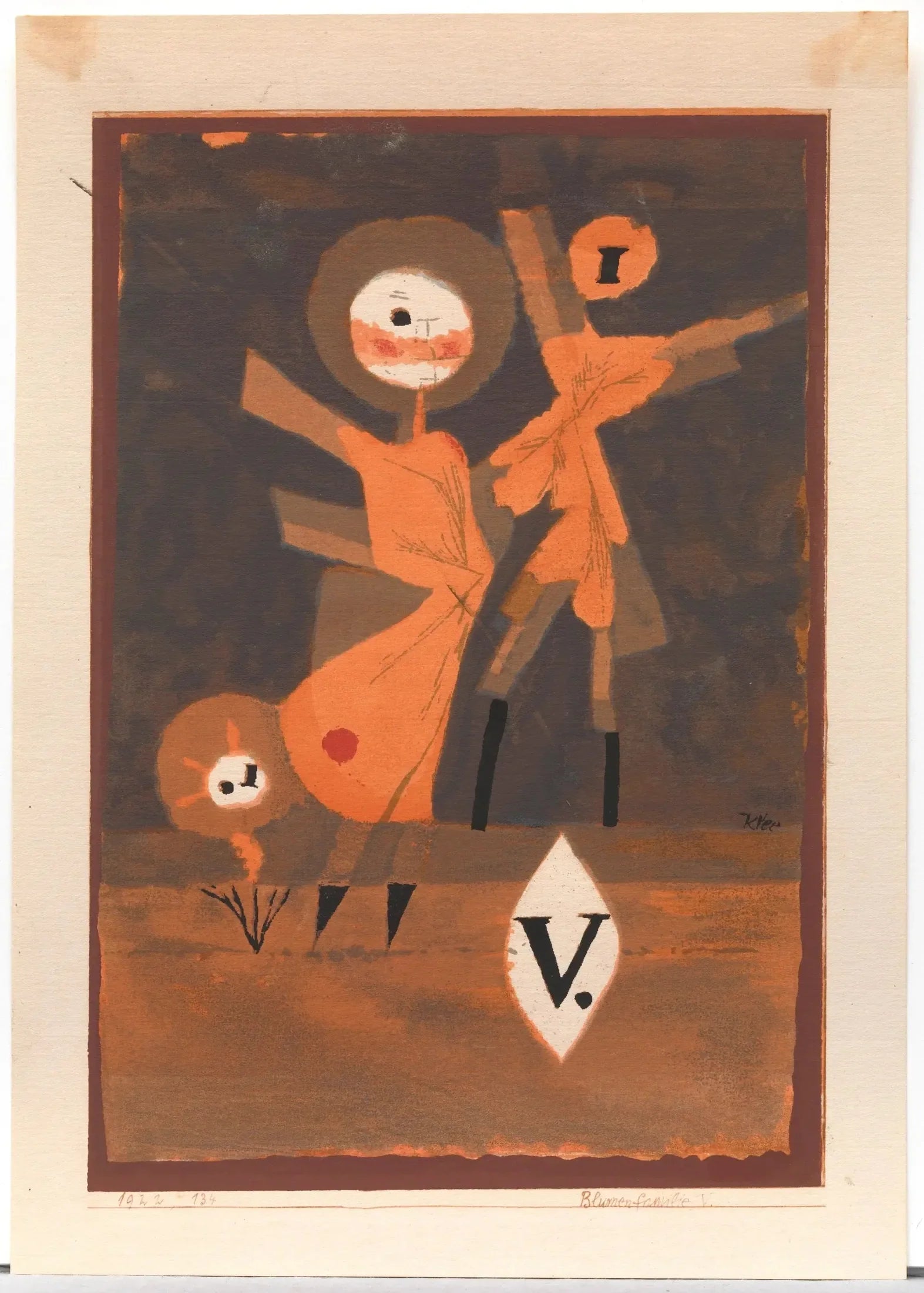 Famille de fleurs V. - Paul Klee image 1 copie peinte à la main à l’huile