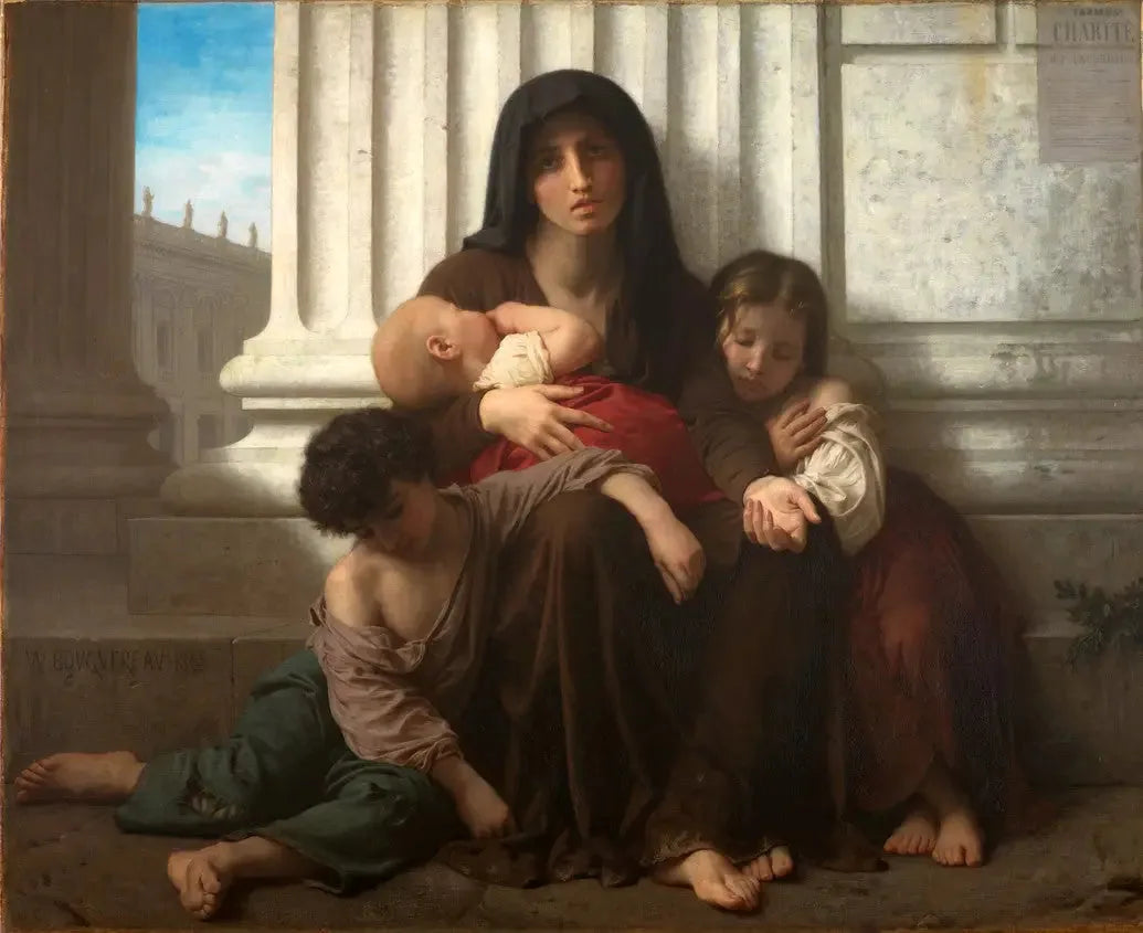 Famille indigente - Bouguereau image 1 reproduction artisanale de tableau