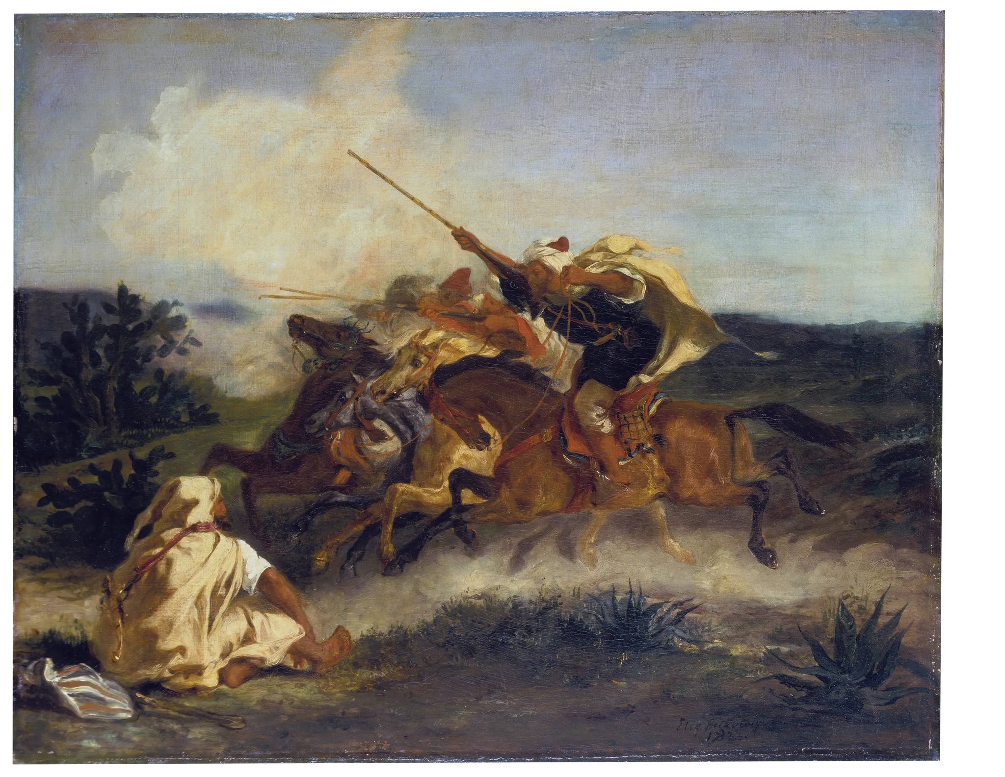 Fantaisie arabe - Eugène Delacroix image 1 reproduction artisanale de tableau