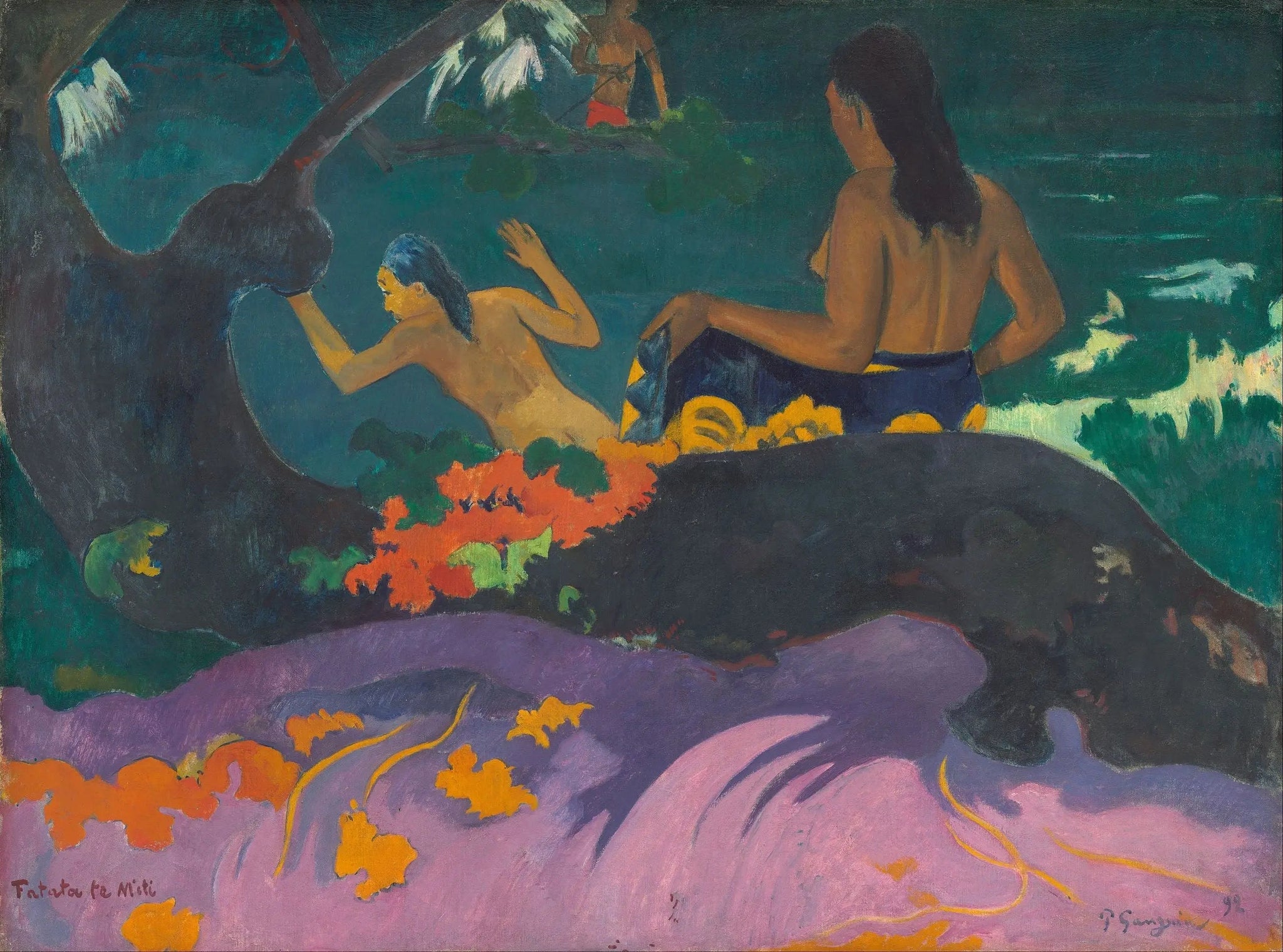 Fatata te Miti - Paul Gauguin image 1 copie peinte à la main à l’huile