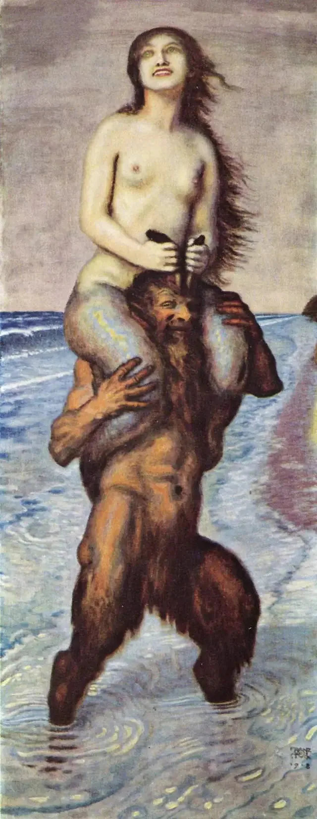 Faune et Sirène - Franz von stuck image 1 reproduction réalisée par Alpha Reproduction