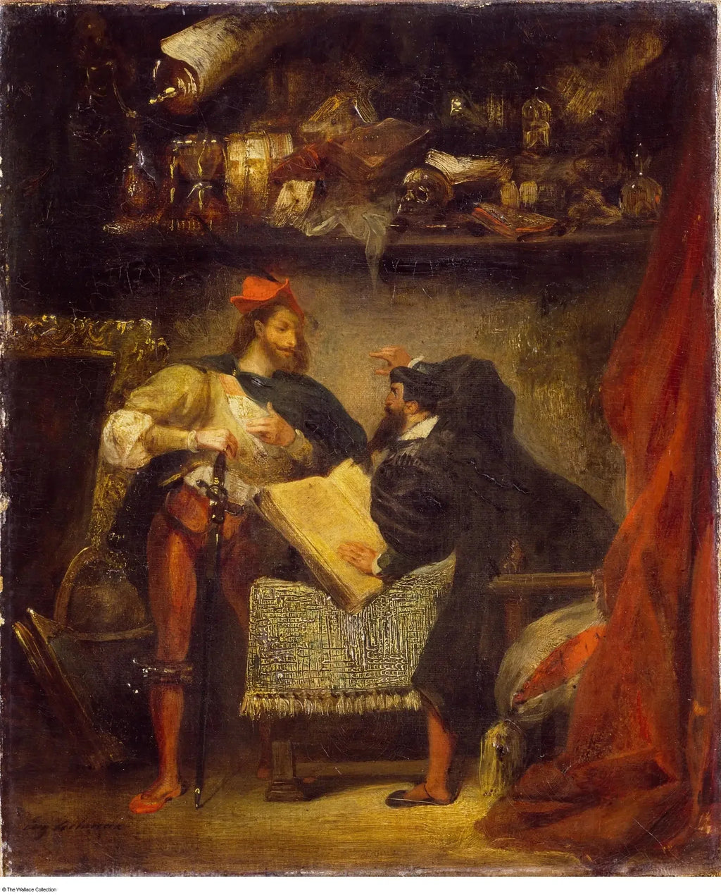 Faust et Méphistophélès - Eugène Delacroix image 1 copie de tableau peinte à la main