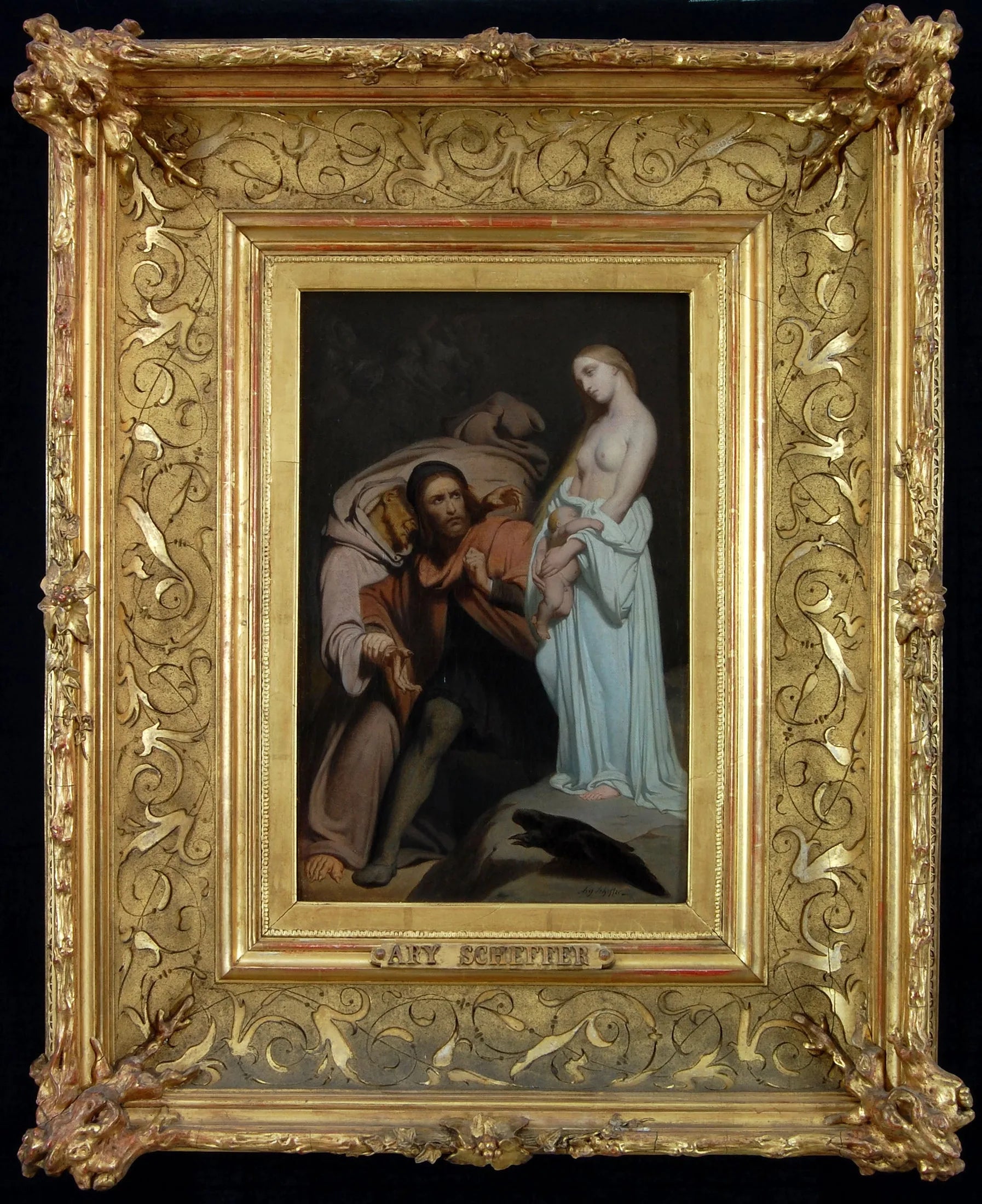 Faust in de Walpurgisnacht - Ary Scheffer image 1 tableau peint à l’huile sur toile