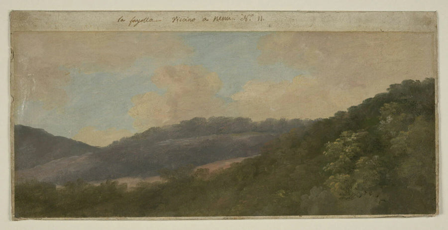 À la Fayolle, près de Némi : collines boisées - Pierre de Valenciennes