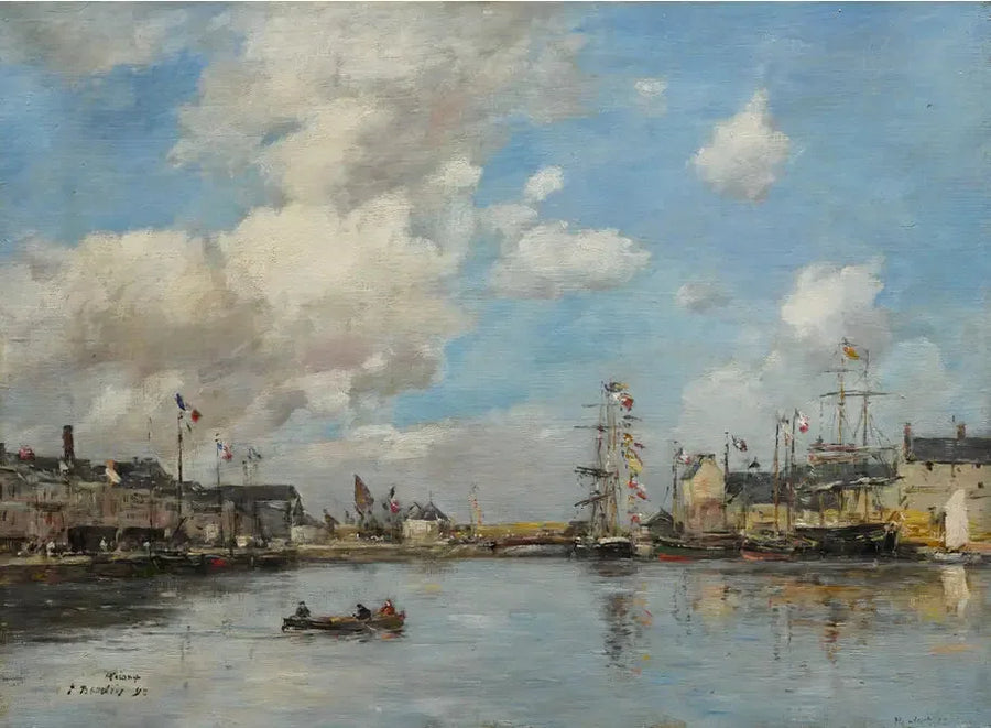 Fécamp, le bassin - Eugène Boudin
