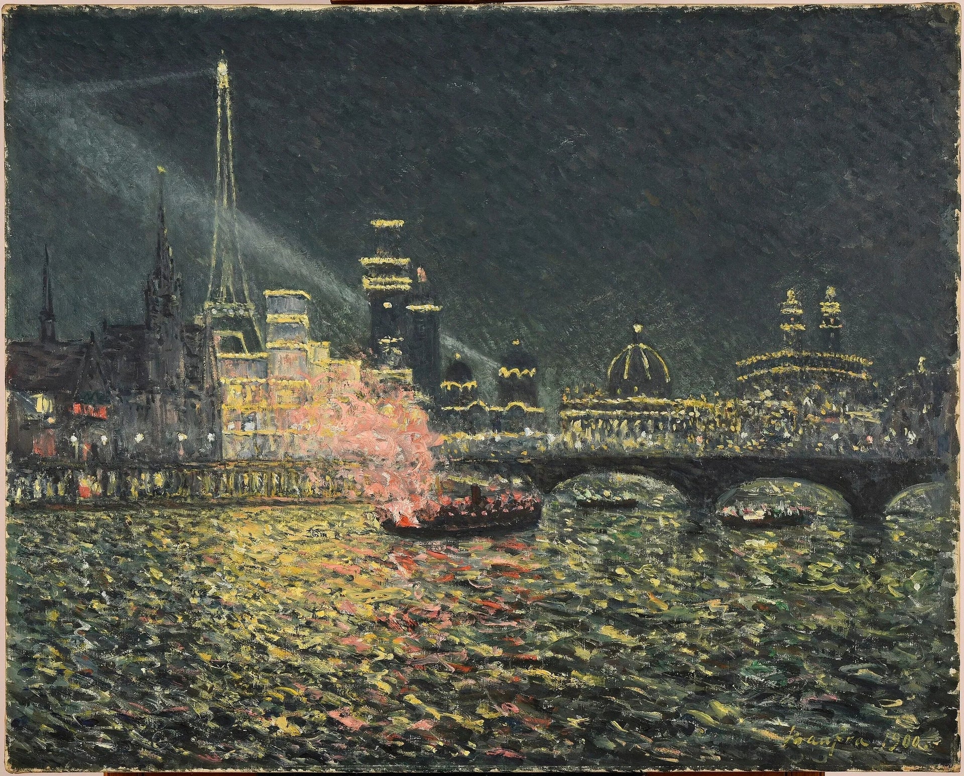 Féérie nocturne : exposition universelle de 1900, Paris - Maxime Maufra image 1 reproduction d’œuvre d’art à l’huile