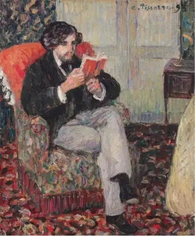 Félix Pissarro lisant - Camille Pissarro