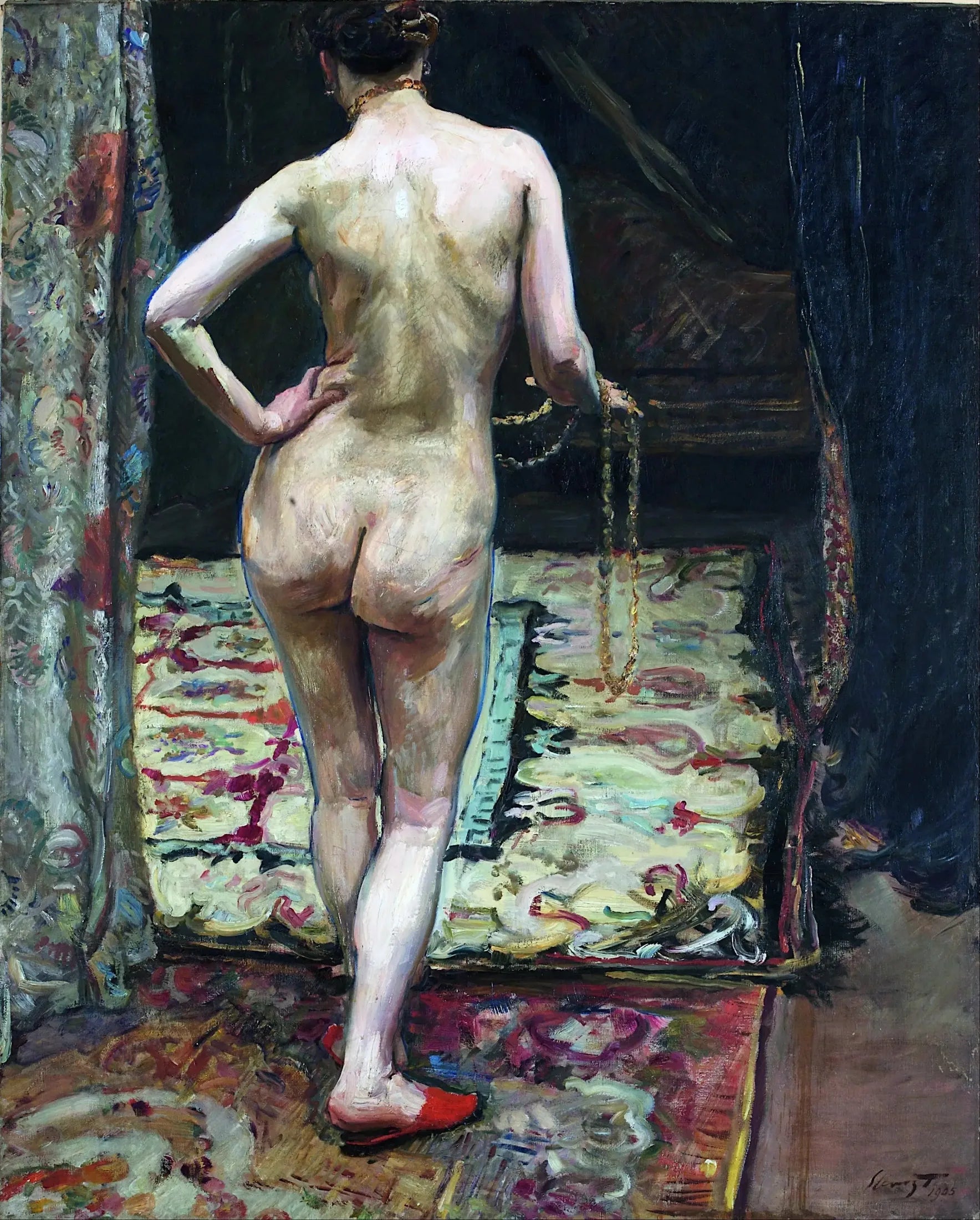 Female Nude from the Back - Max Slevogt image 1 copie de tableau peinte à la main