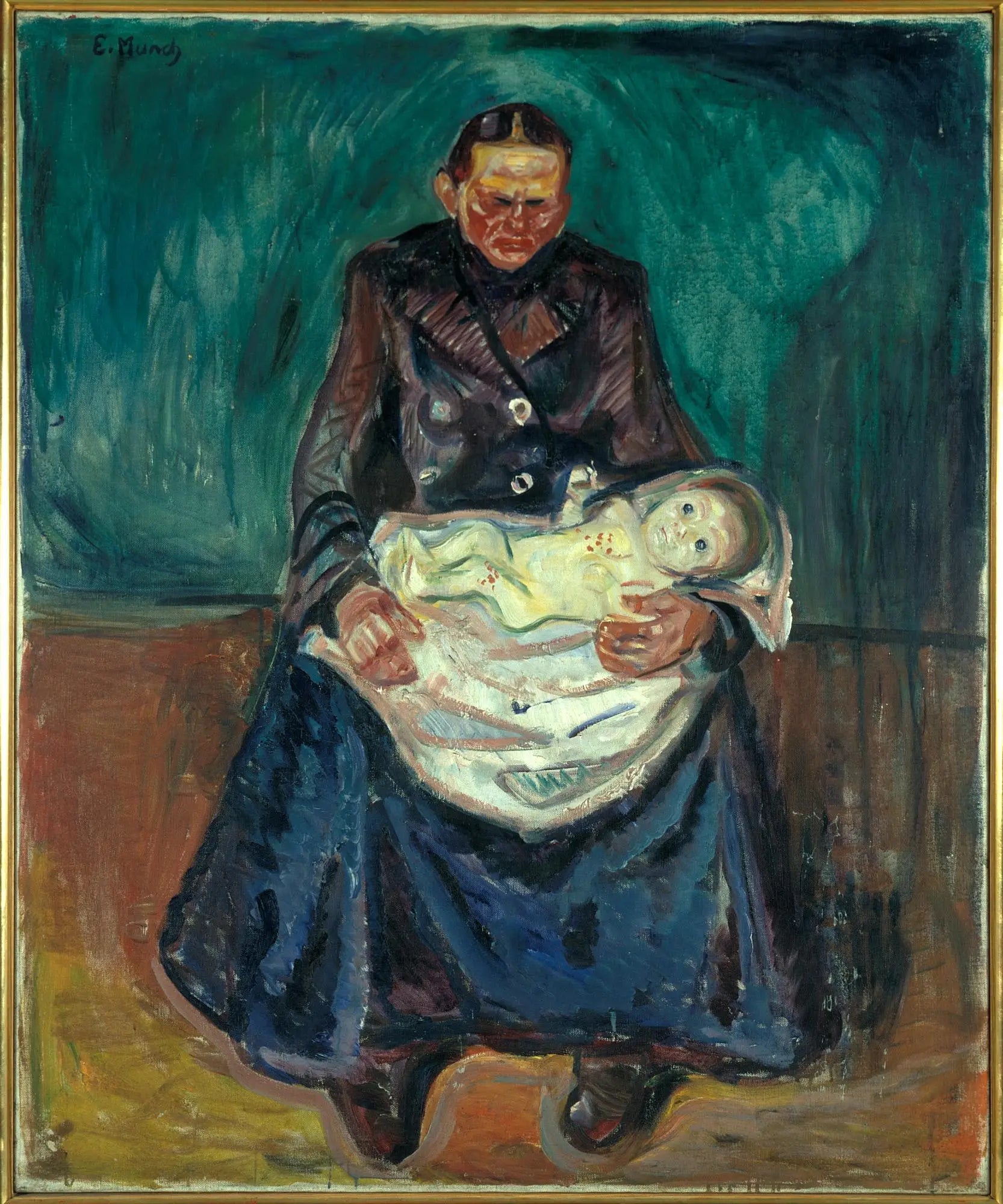 Femme à l'enfant malade. Patrimoine - Edvard Munch image 1 reproduction artisanale de tableau