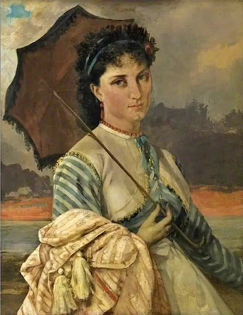 Femme à l'ombrelle, Mademoiselle Aubé de la Holde - Gustave Courbet