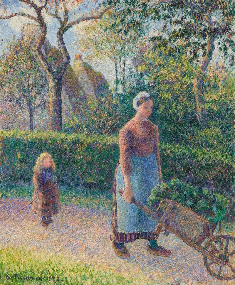 Femme à la brouette - Camille Pissarro