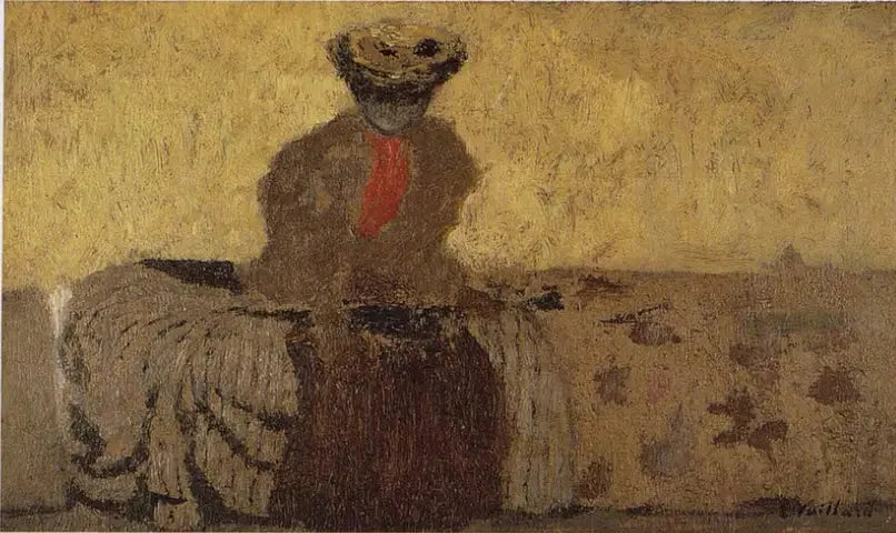 Femme à la cravate rouge (Misia ?) - Édouard Vuillard image 1 reproduction d’œuvre d’art à l’huile