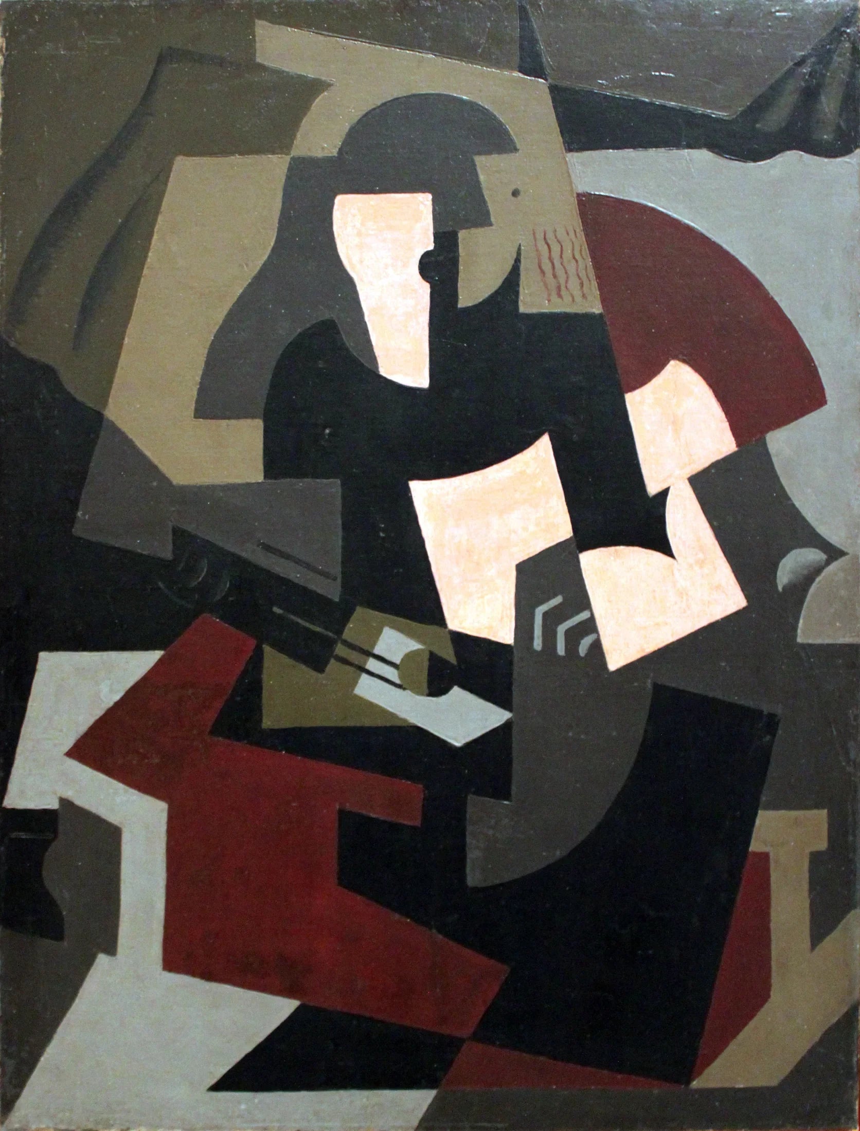 Femme à la guitare - María Blanchard image 1 reproduction de peinture à l’huile