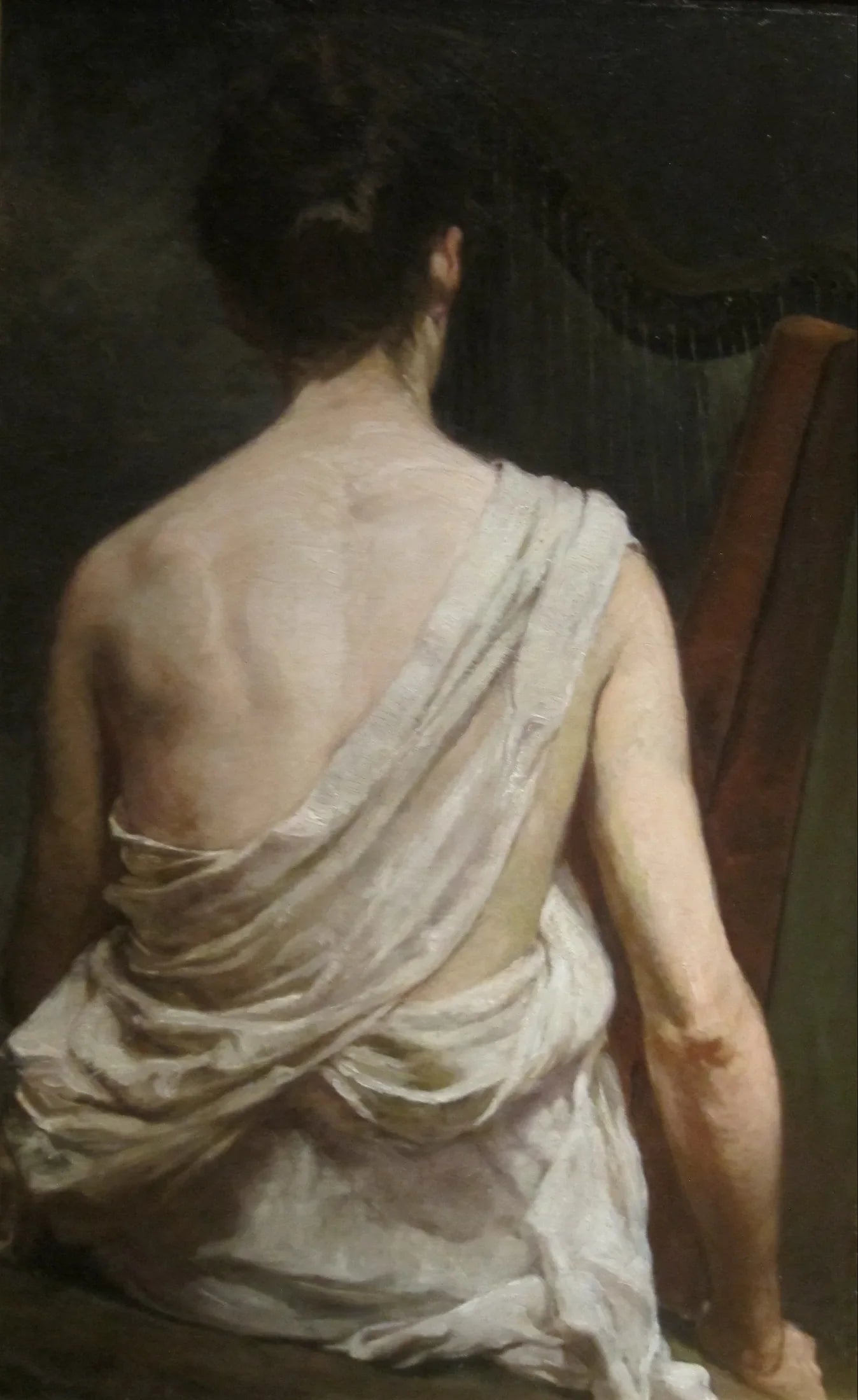 Femme à la harpe - Elizabeth Nourse image 1 copie de tableau peinte à la main