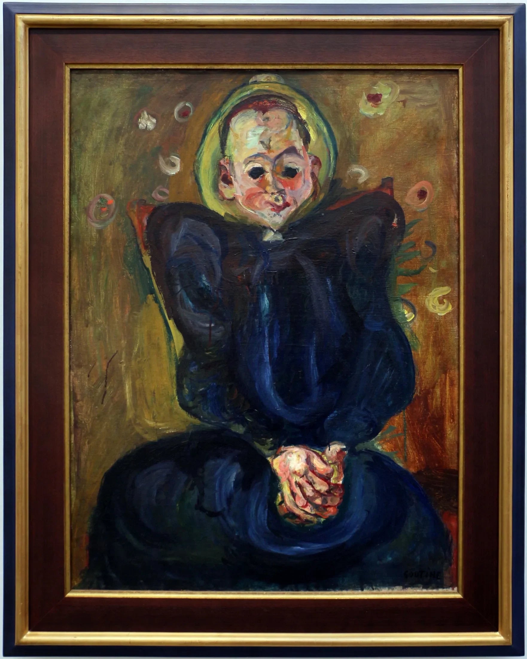 Femme à la robe bleue - Chaïm Soutine image 1 reproduction artisanale de tableau