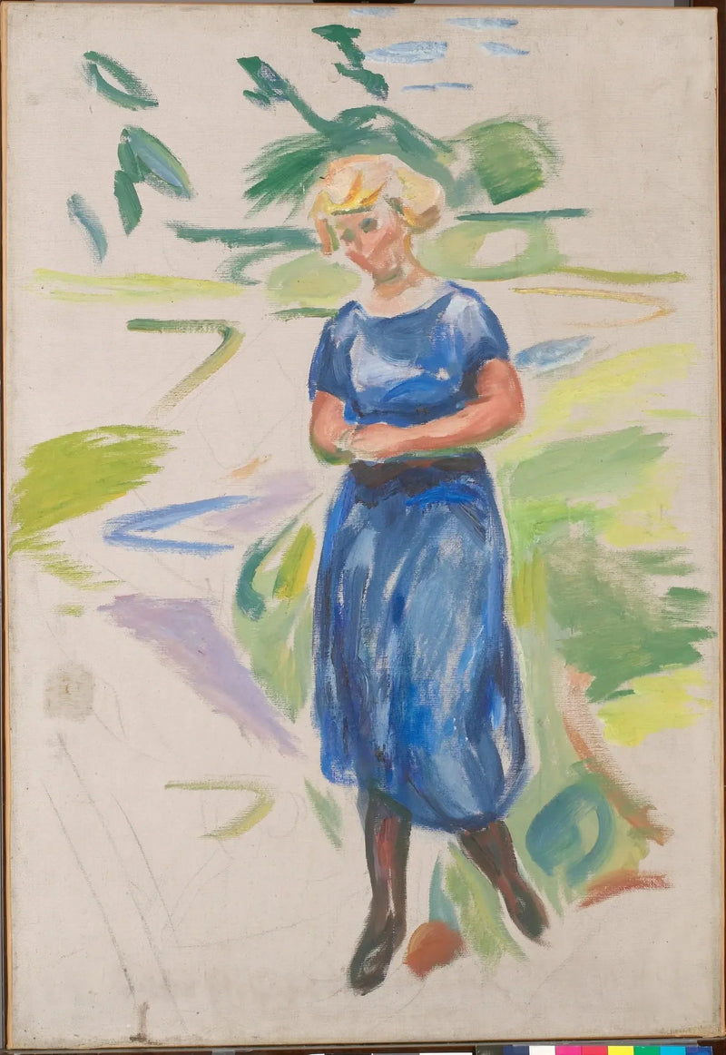 Femme à la robe bleue - Edvard Munch