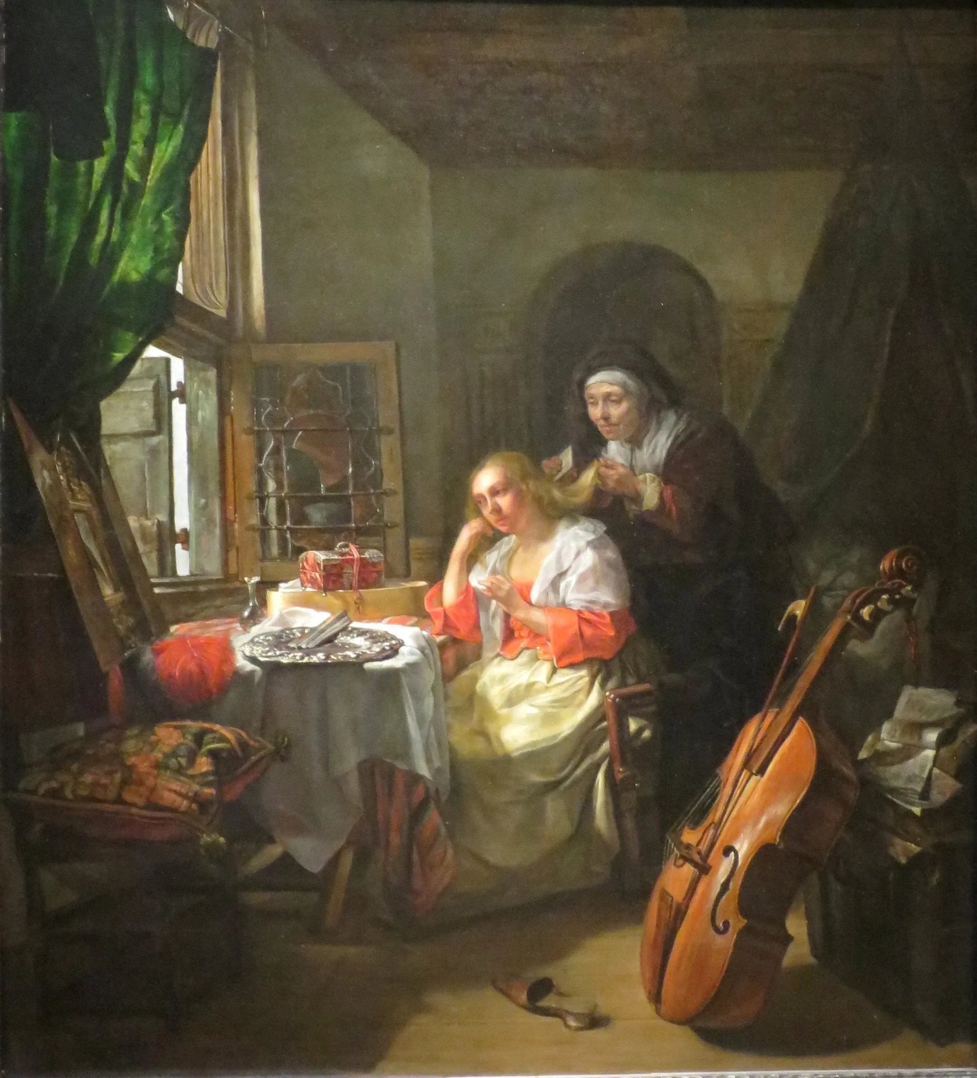 Femme à ses toilettes - Gabriel Metsu image 1 reproduction d’œuvre d’art à l’huile