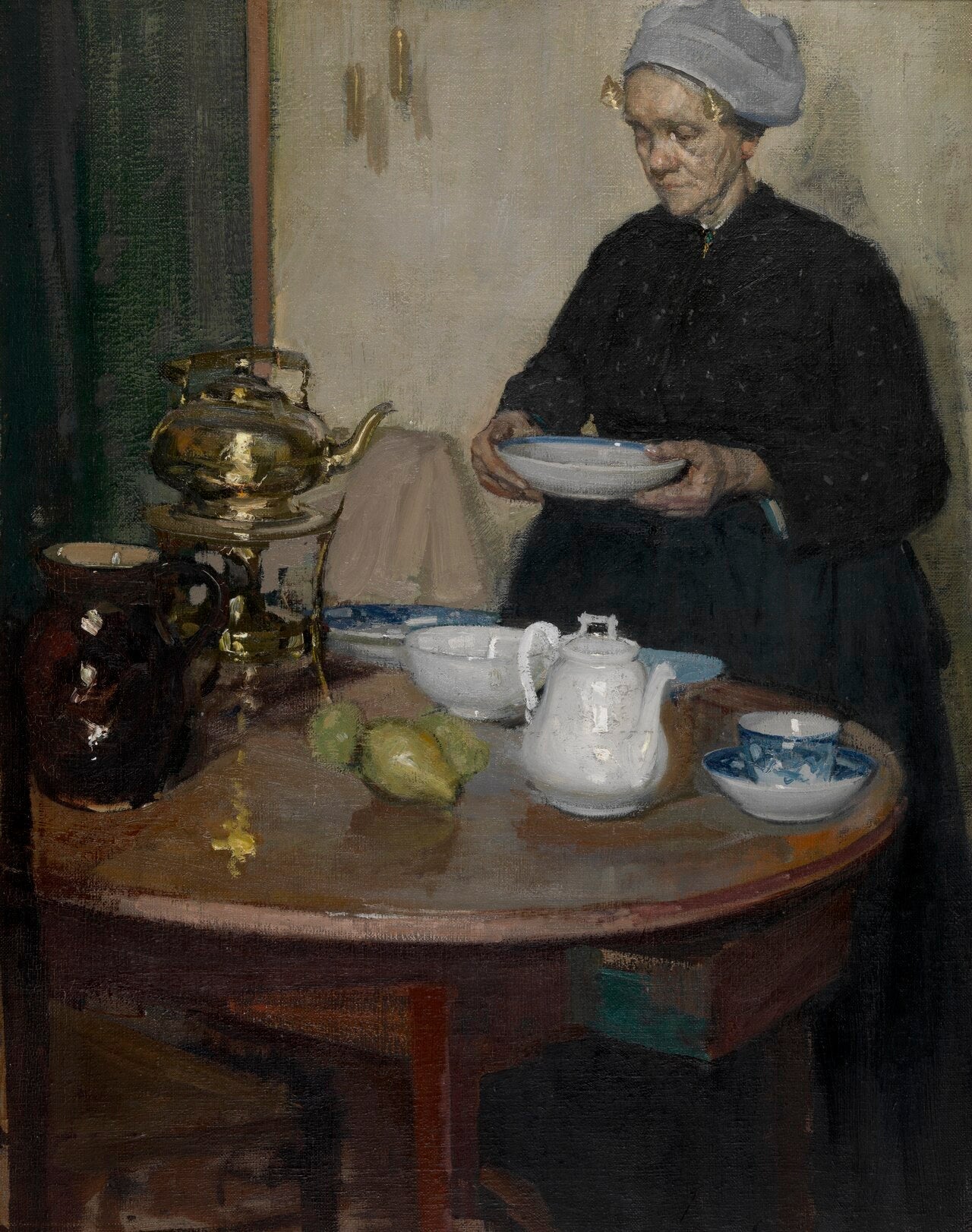 Femme à table - Richard Edward Miller image 1 copie peinte à la main à l’huile