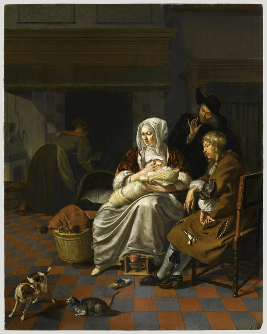 Femme allaitant un enfant - Jan van Haensbergen